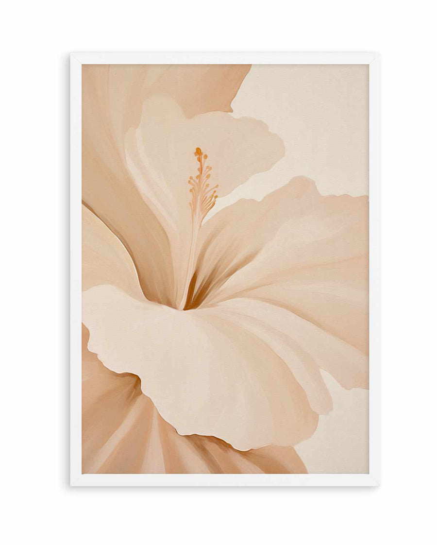 Beige Hibiscus No II | Art Print from Olive et Oriel where you can shop wallpaper and artworks online