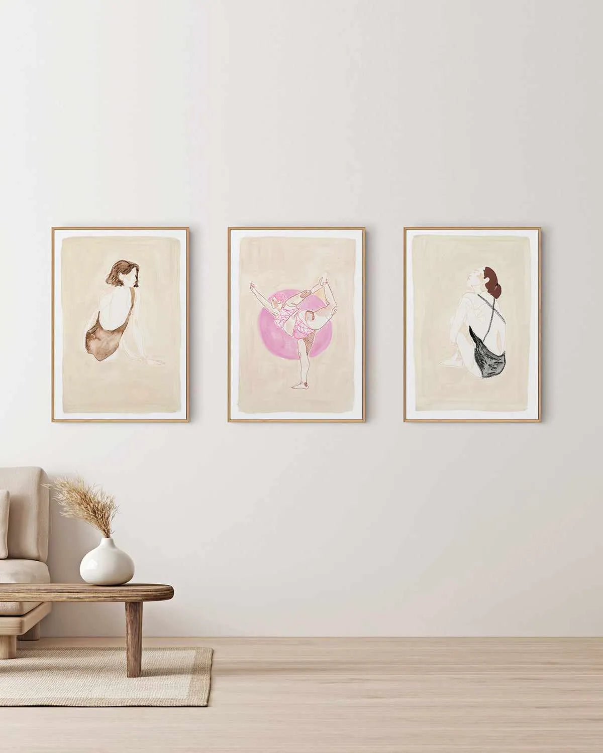 Beige Wahine II by Maku Fenaroli | Framed Canvas Art Print from Olive et Oriel where you can shop wallpaper and artworks online