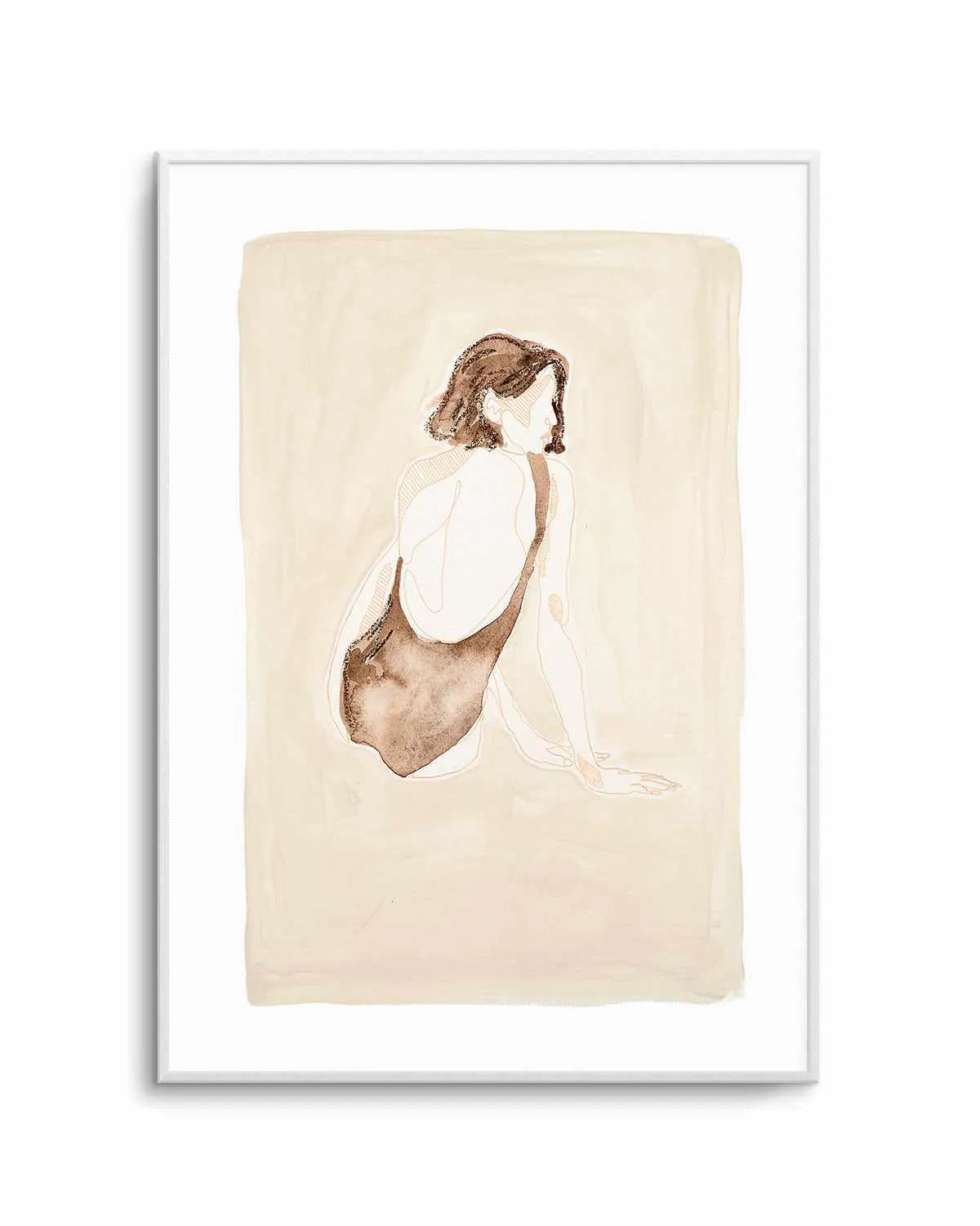 Beige Wahine I by Maku Fenaroli | Art Print from Olive et Oriel where you can shop wallpaper and artworks online