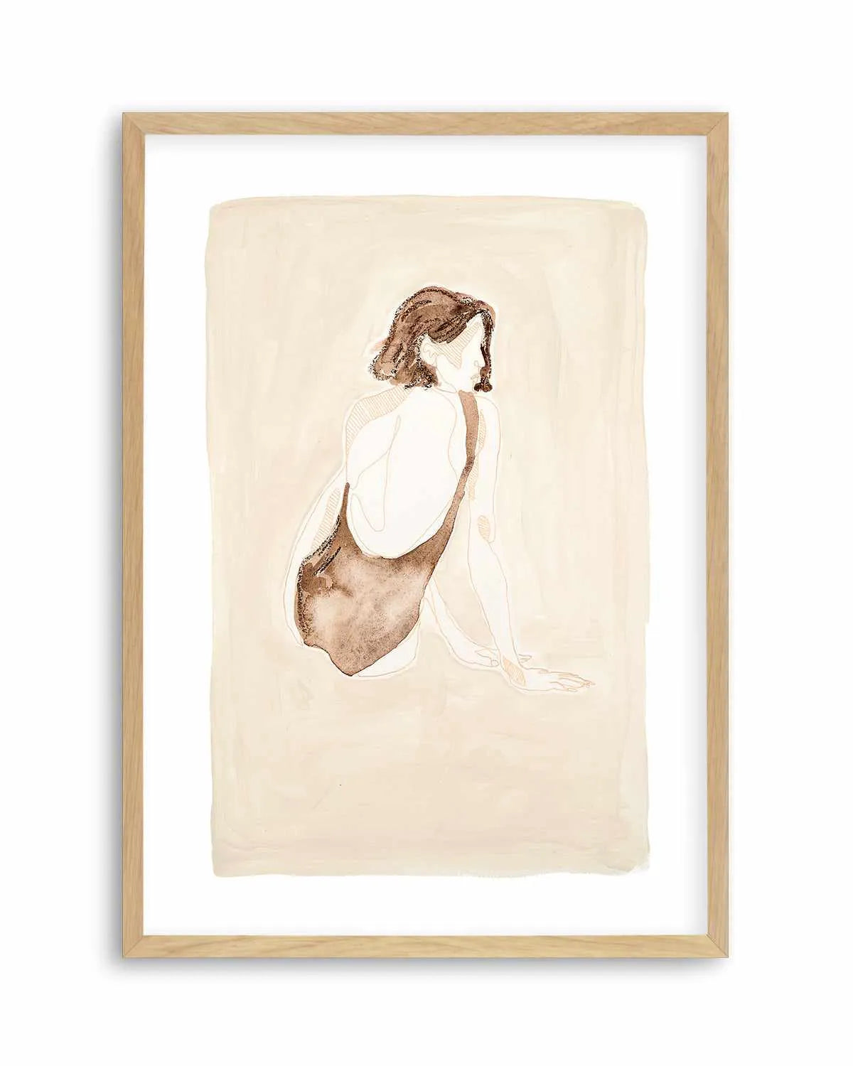 Beige Wahine I by Maku Fenaroli | Art Print from Olive et Oriel where you can shop wallpaper and artworks online
