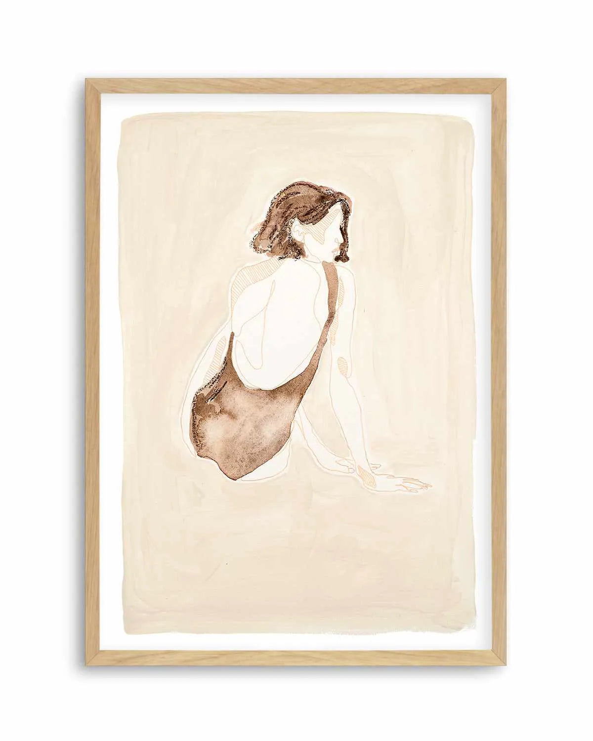 Beige Wahine I by Maku Fenaroli | Art Print from Olive et Oriel where you can shop wallpaper and artworks online