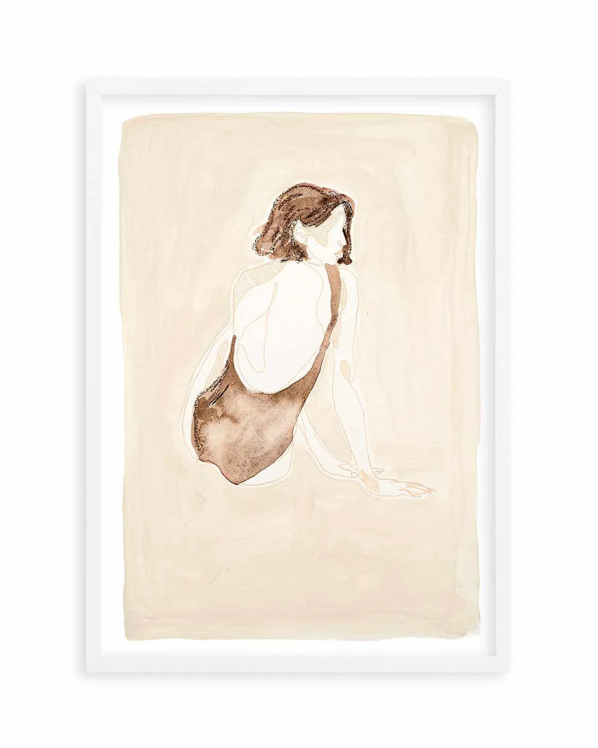 Beige Wahine I by Maku Fenaroli | Art Print from Olive et Oriel where you can shop wallpaper and artworks online