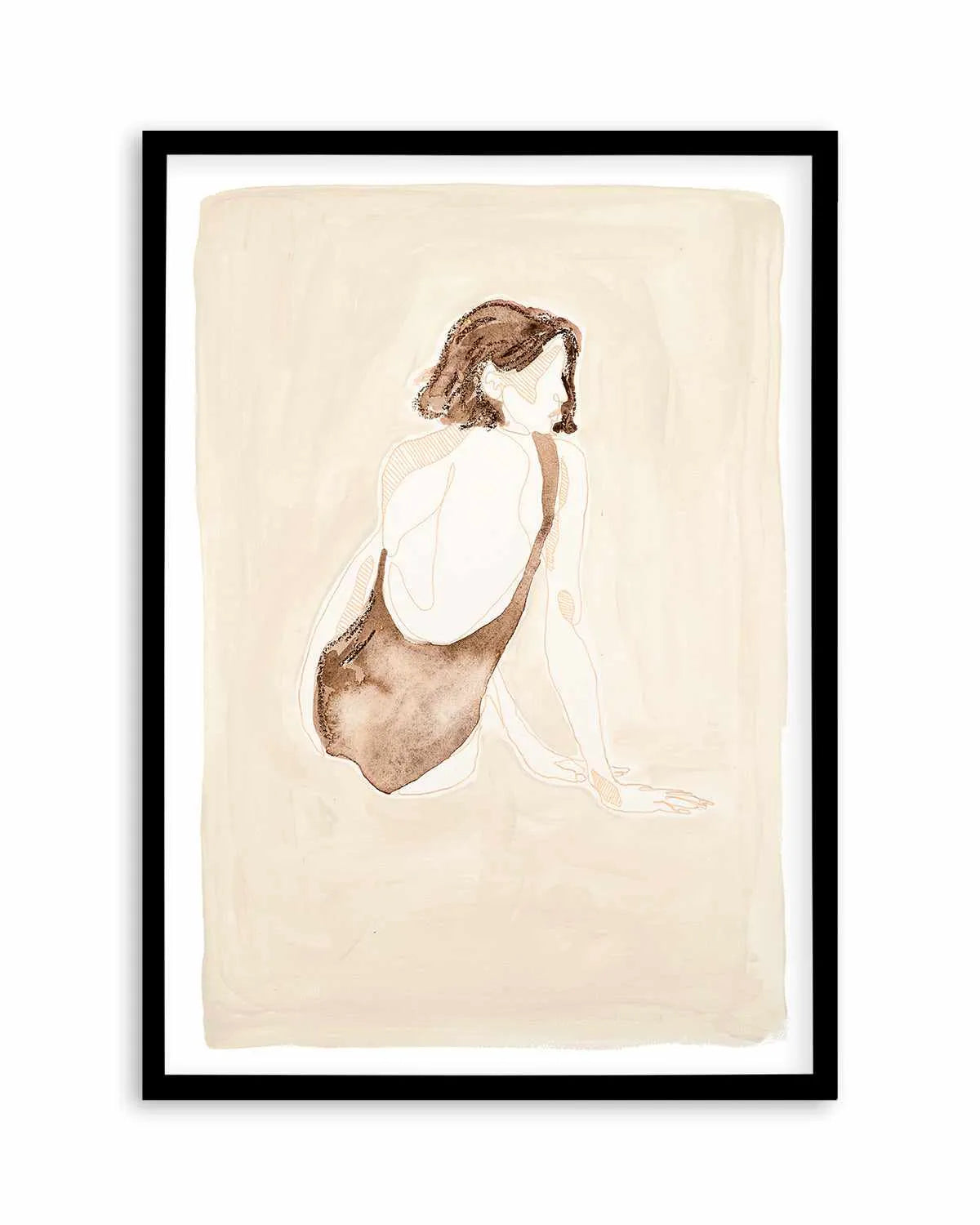 Beige Wahine I by Maku Fenaroli | Art Print from Olive et Oriel where you can shop wallpaper and artworks online