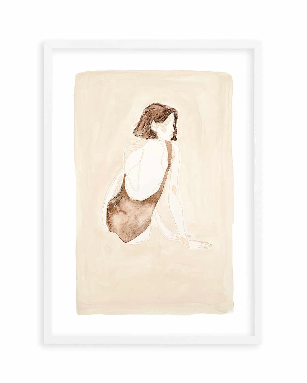 Beige Wahine I by Maku Fenaroli | Art Print from Olive et Oriel where you can shop wallpaper and artworks online