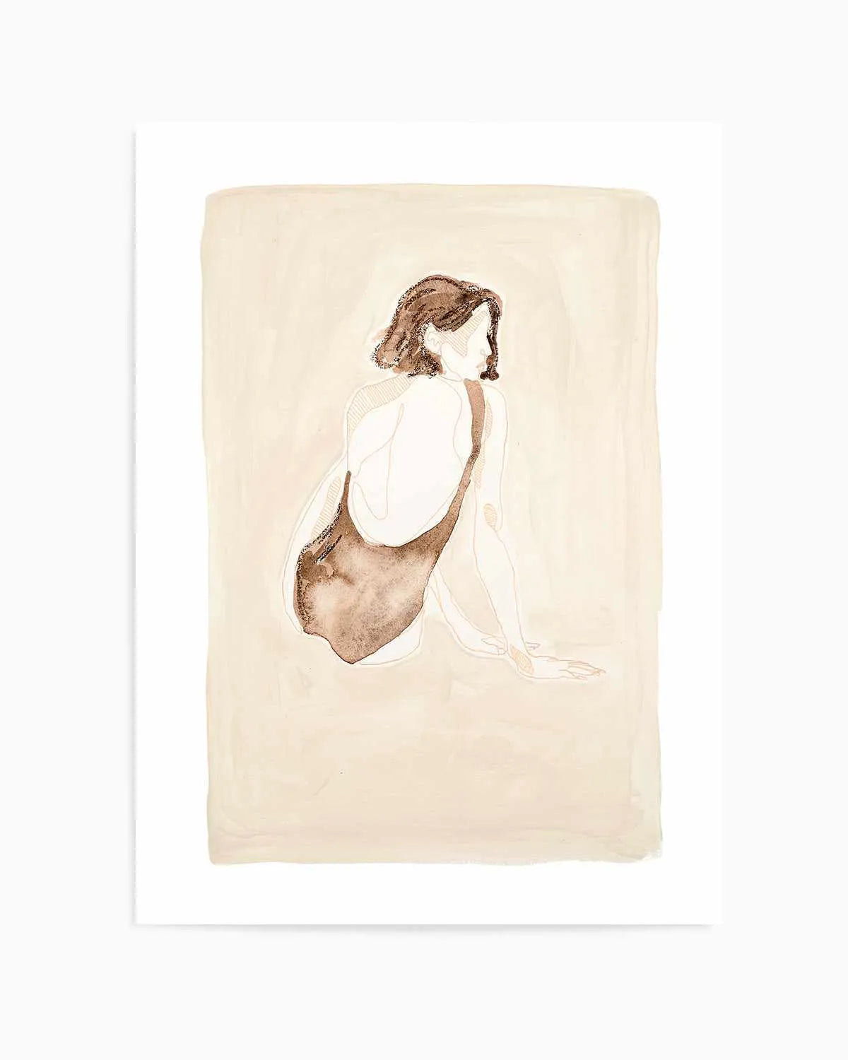 Beige Wahine I by Maku Fenaroli | Art Print from Olive et Oriel where you can shop wallpaper and artworks online