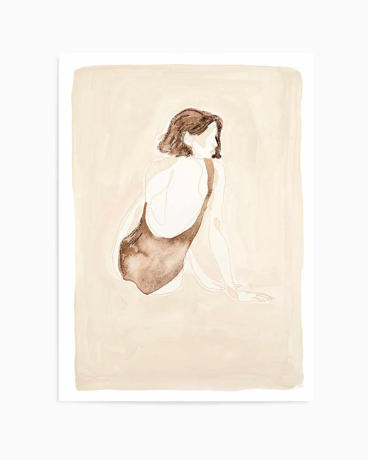 Beige Wahine I by Maku Fenaroli | Art Print from Olive et Oriel where you can shop wallpaper and artworks online