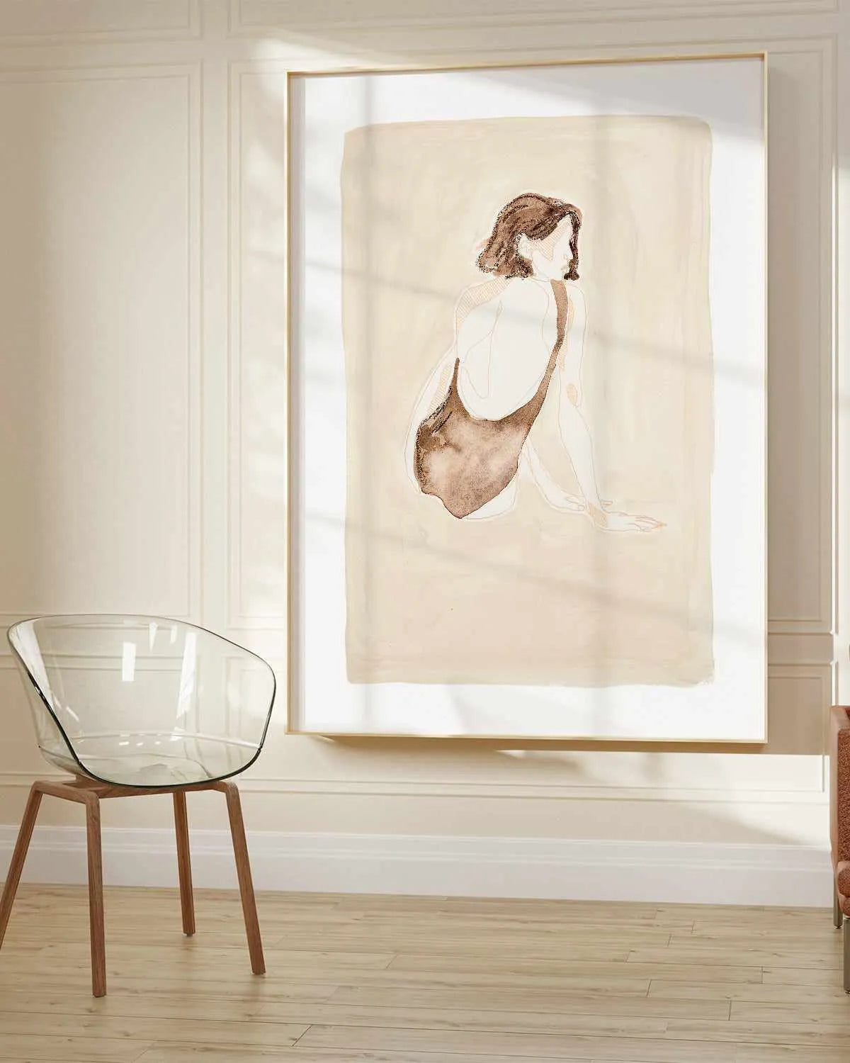 Beige Wahine I by Maku Fenaroli | Art Print from Olive et Oriel where you can shop wallpaper and artworks online