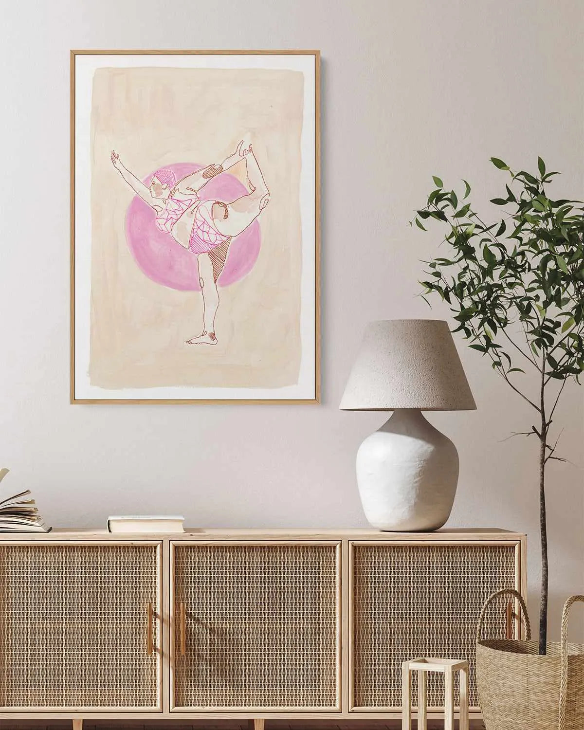 Beige Wahine II by Maku Fenaroli | Framed Canvas Art Print from Olive et Oriel where you can shop wallpaper and artworks online