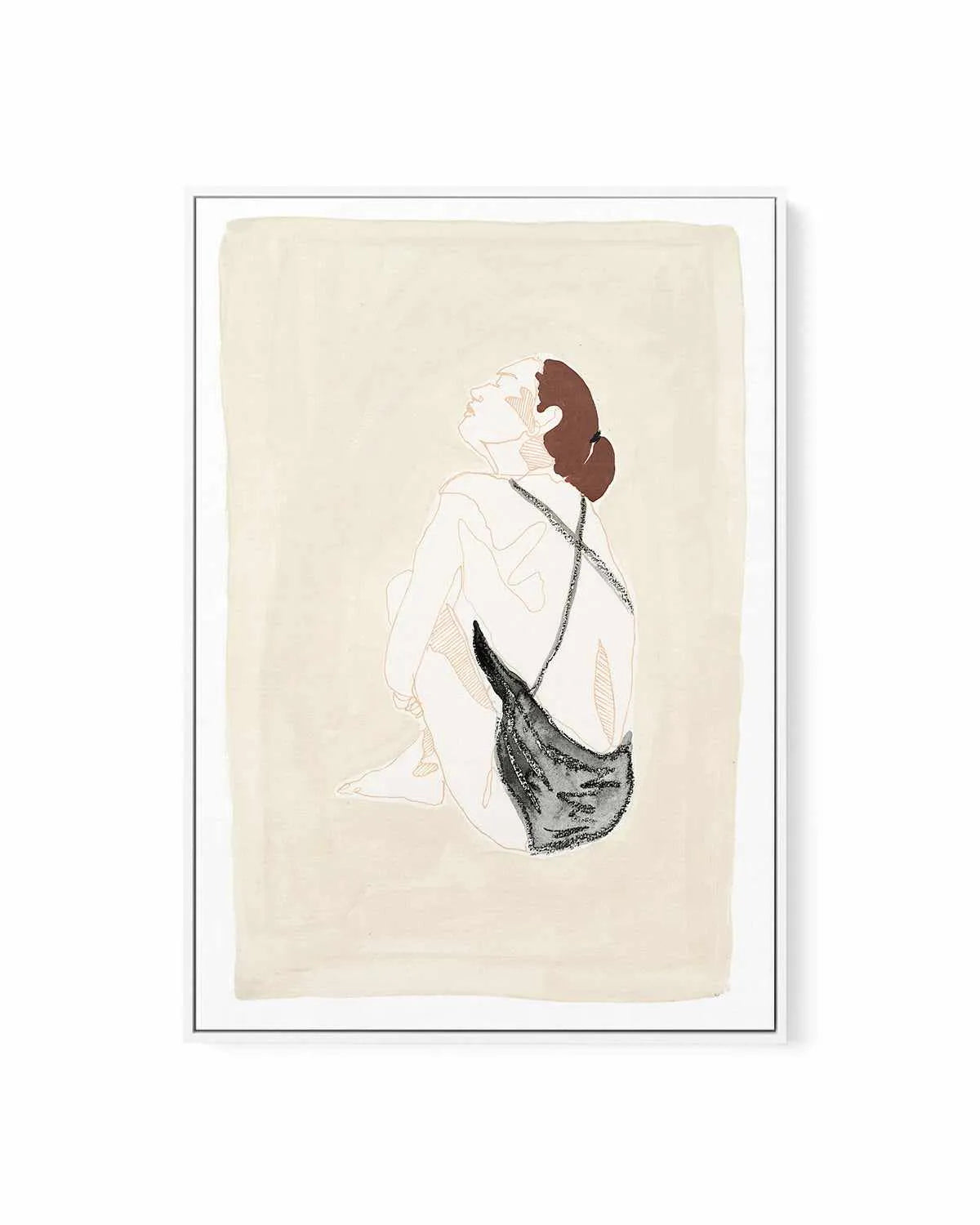 Beige Wahine III by Maku Fenaroli | Framed Canvas Art Print from Olive et Oriel where you can shop wallpaper and artworks online