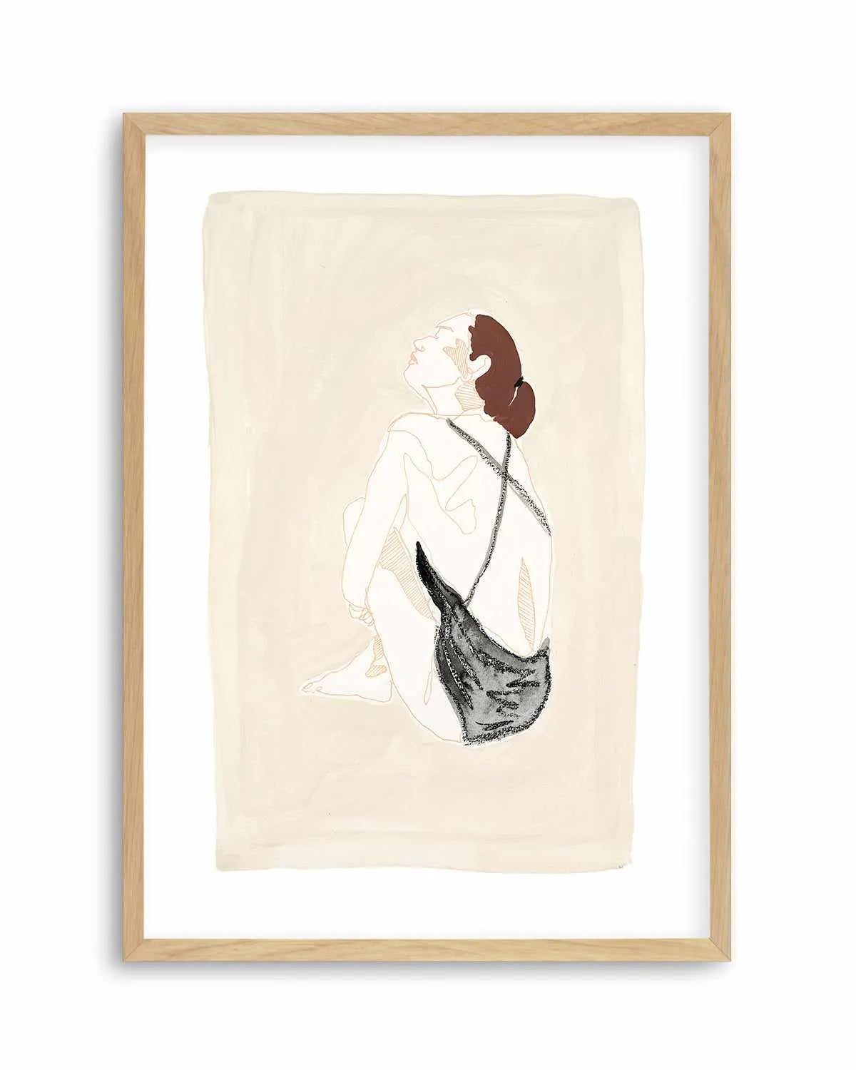 Beige Wahine III by Maku Fenaroli | Art Print from Olive et Oriel where you can shop wallpaper and artworks online