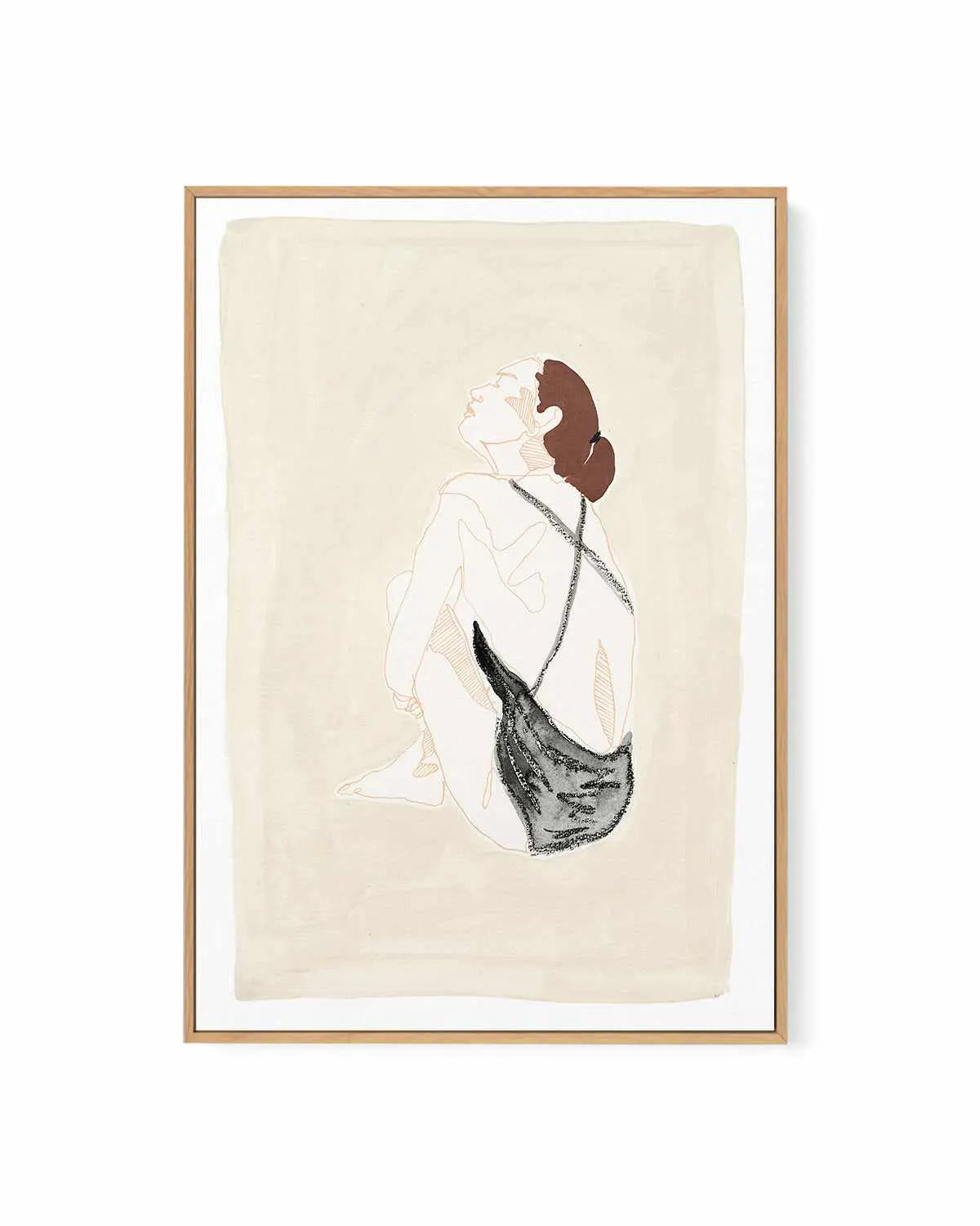 Beige Wahine III by Maku Fenaroli | Framed Canvas Art Print from Olive et Oriel where you can shop wallpaper and artworks online