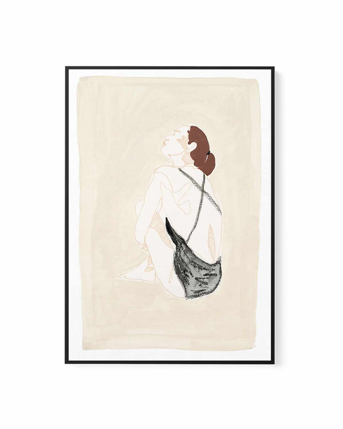 Beige Wahine III by Maku Fenaroli | Framed Canvas Art Print