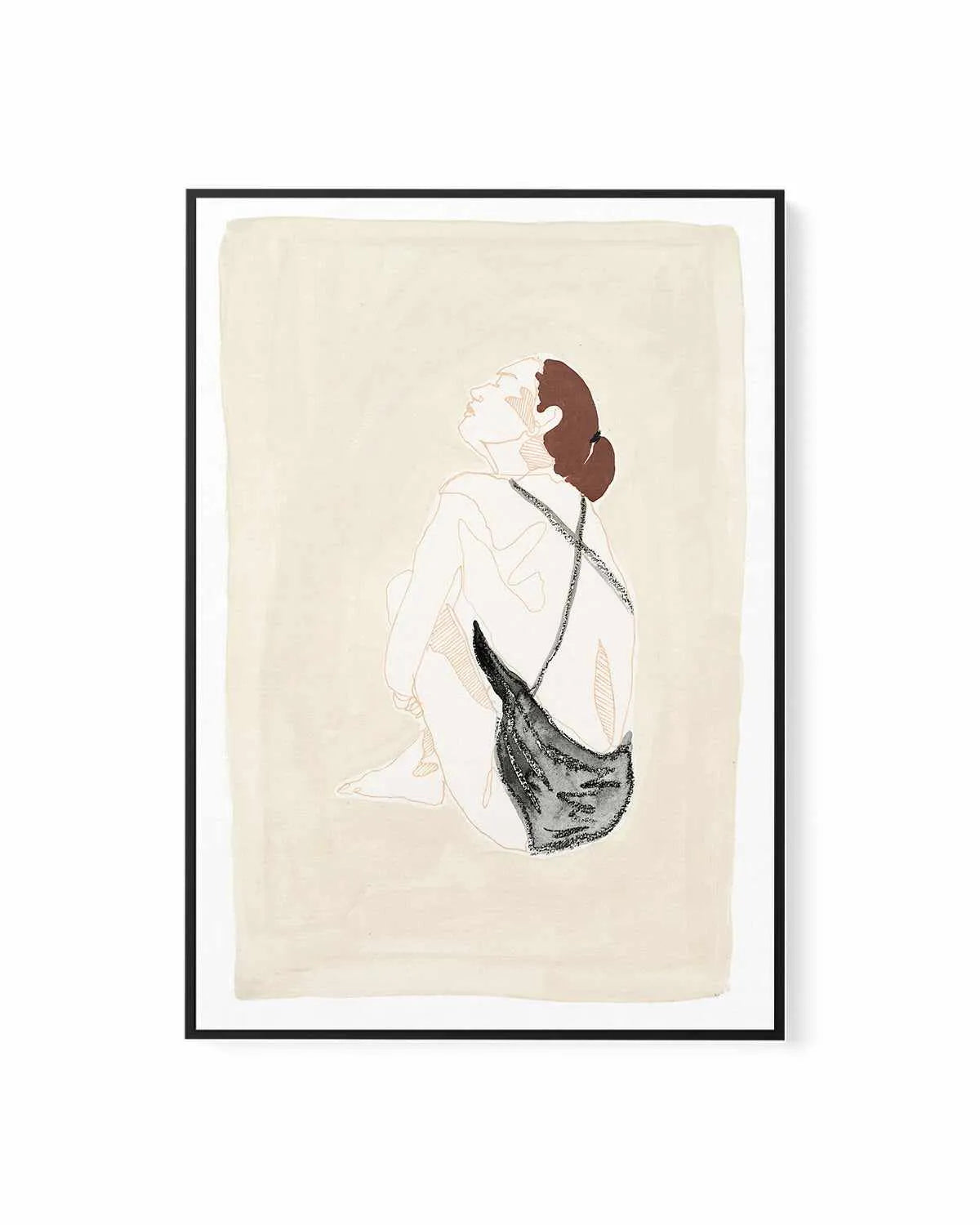 Beige Wahine III by Maku Fenaroli | Framed Canvas Art Print from Olive et Oriel where you can shop wallpaper and artworks online