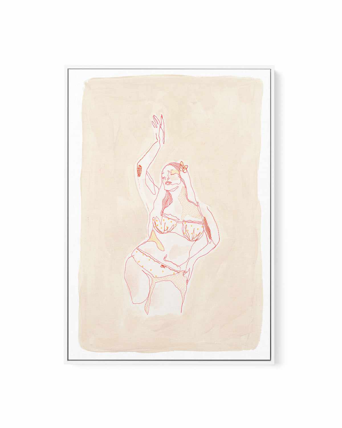 Beige Wahine IV by Maku Fenaroli | Framed Canvas Art Print