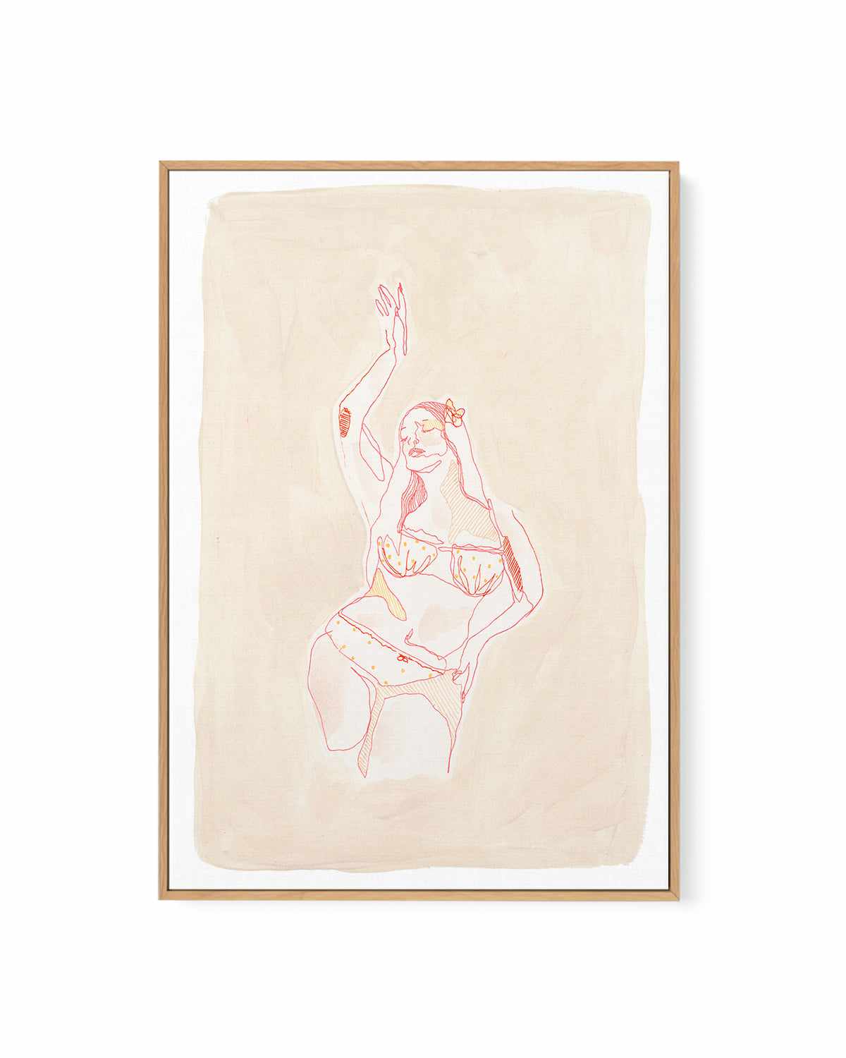 Beige Wahine IV by Maku Fenaroli | Framed Canvas Art Print