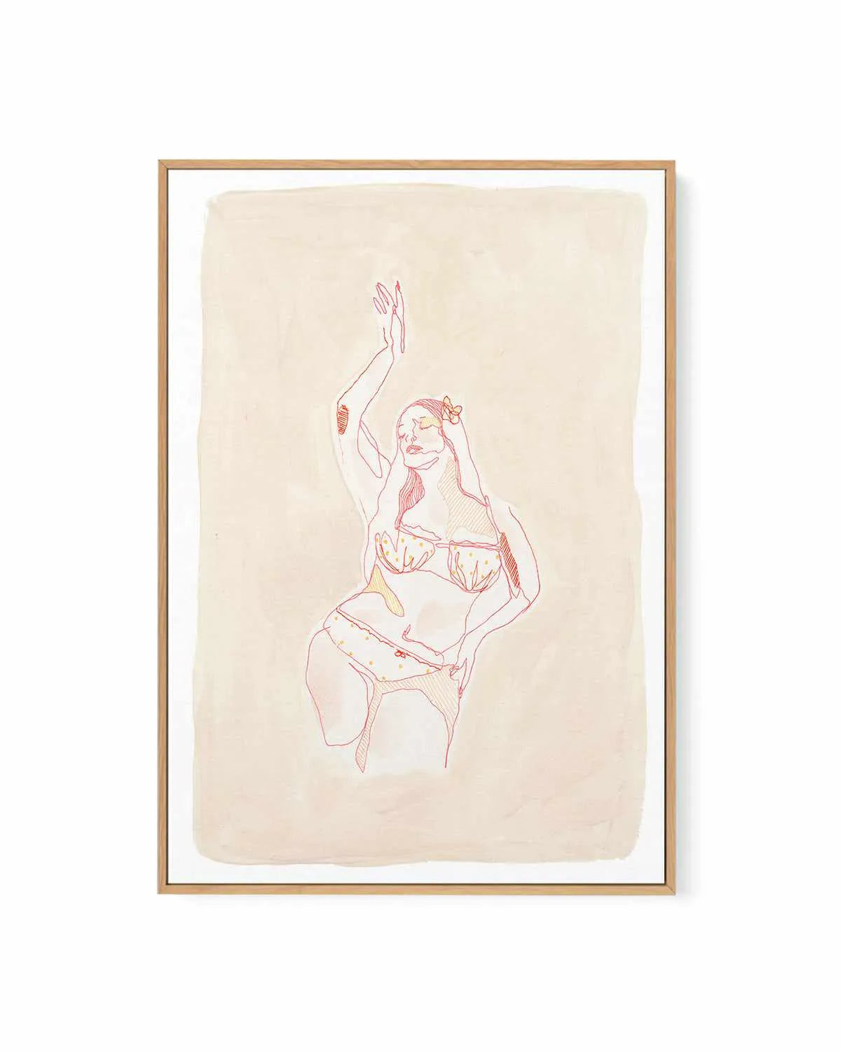 Beige Wahine IV by Maku Fenaroli | Framed Canvas Art Print from Olive et Oriel where you can shop wallpaper and artworks online