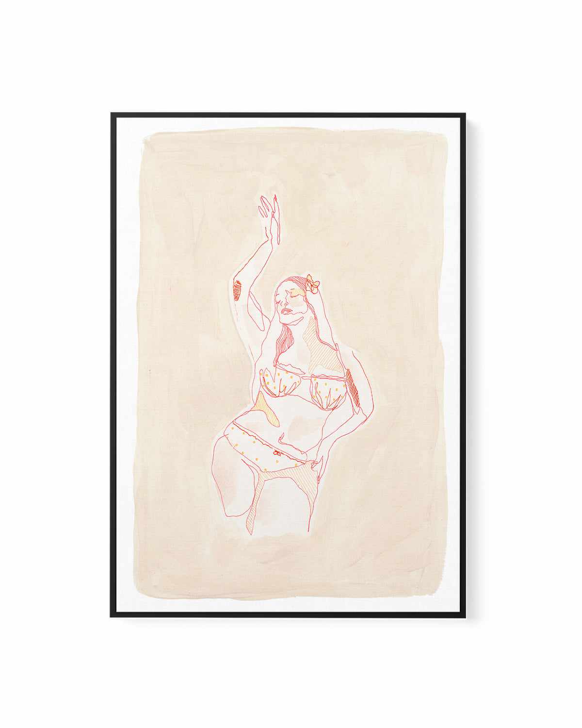 Beige Wahine IV by Maku Fenaroli | Framed Canvas Art Print