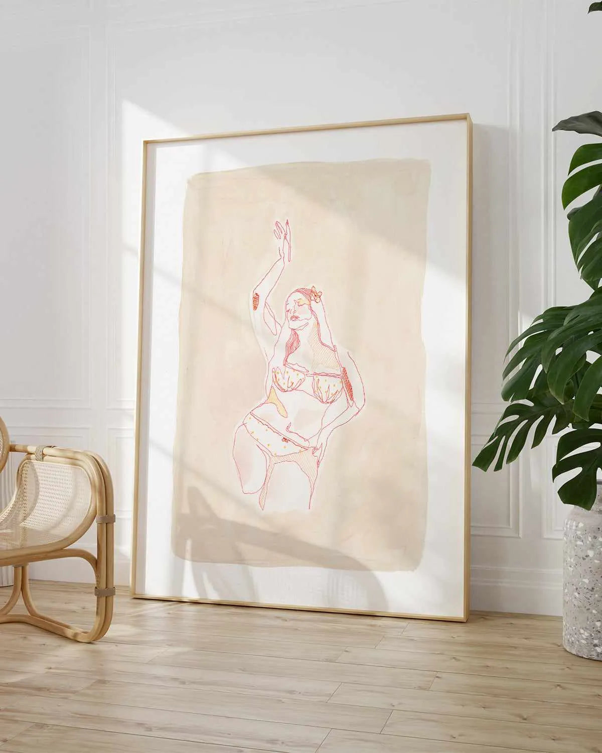 Beige Wahine IV by Maku Fenaroli | Art Print from Olive et Oriel where you can shop wallpaper and artworks online