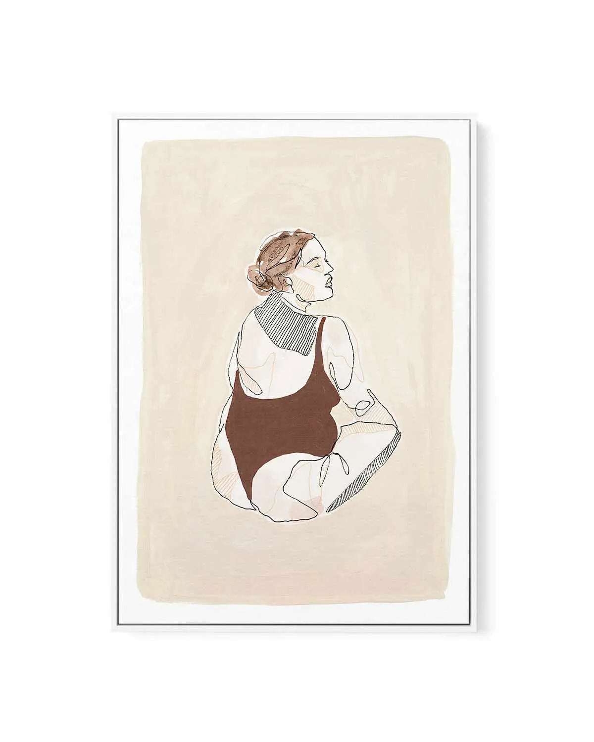 Beige Wahine V by Maku Fenaroli | Framed Canvas Art Print from Olive et Oriel where you can shop wallpaper and artworks online