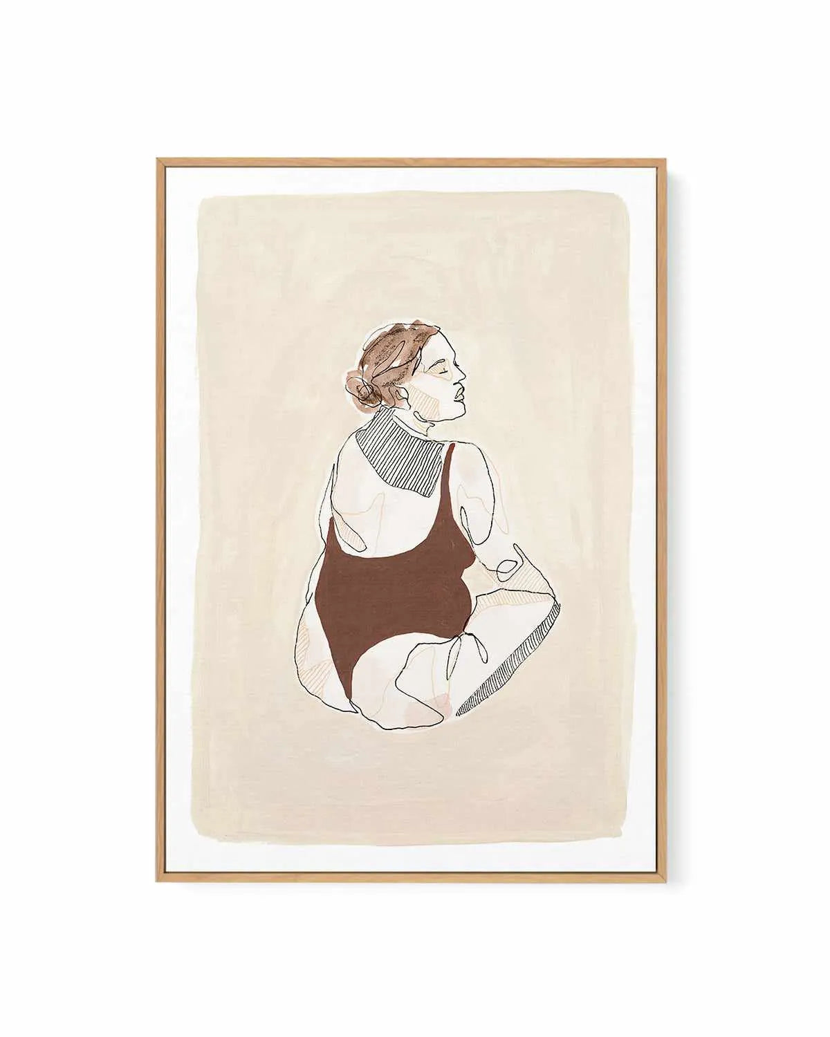Beige Wahine V by Maku Fenaroli | Framed Canvas Art Print from Olive et Oriel where you can shop wallpaper and artworks online