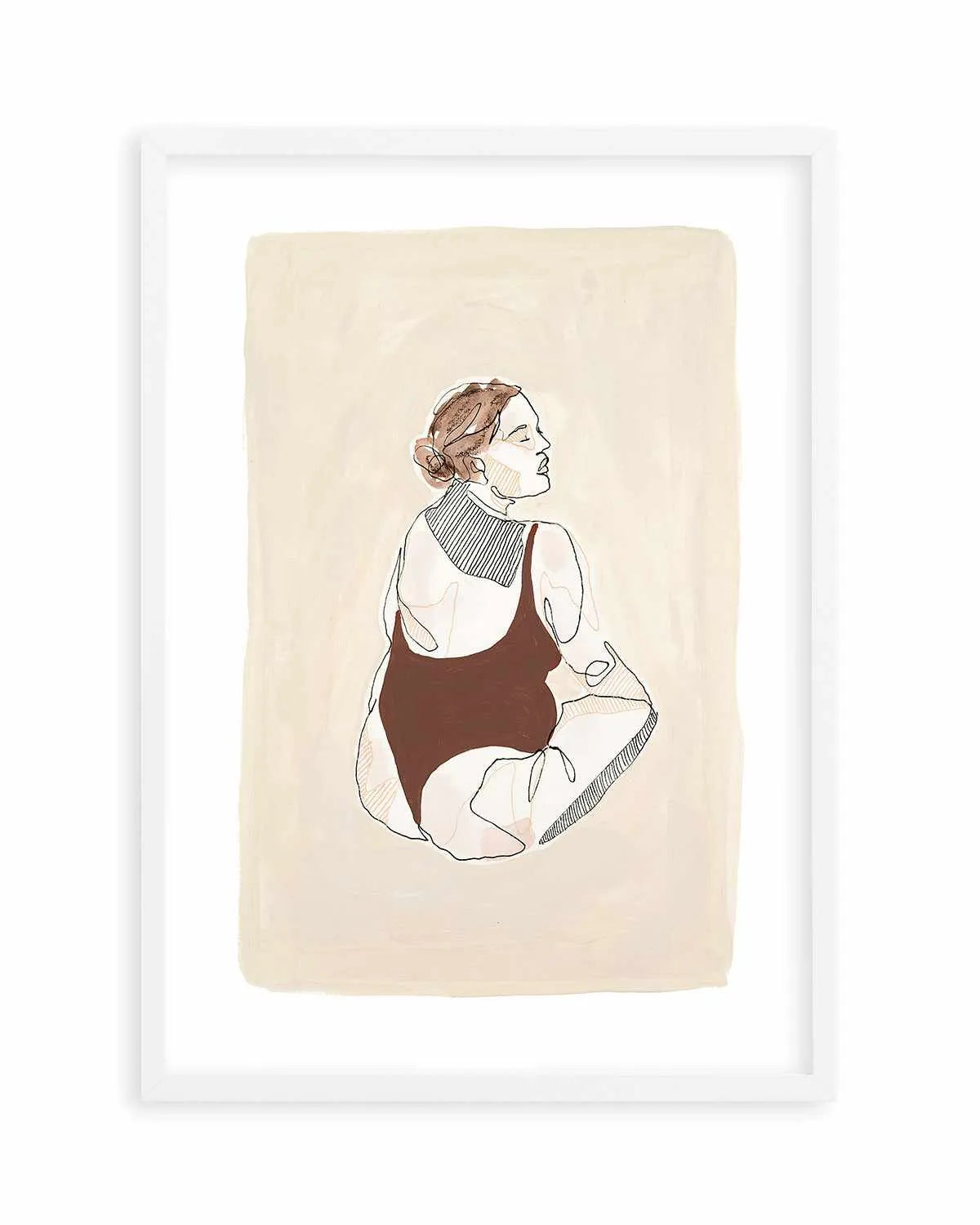 Beige Wahine V by Maku Fenaroli | Art Print from Olive et Oriel where you can shop wallpaper and artworks online