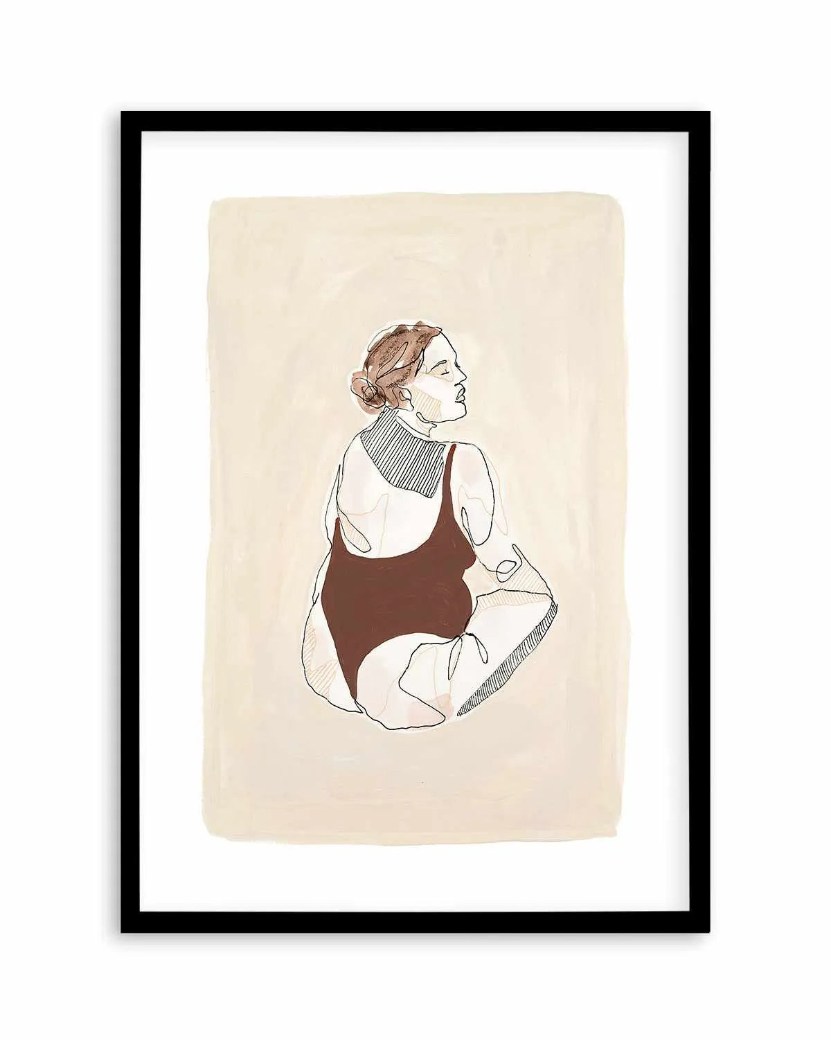 Beige Wahine V by Maku Fenaroli | Art Print from Olive et Oriel where you can shop wallpaper and artworks online