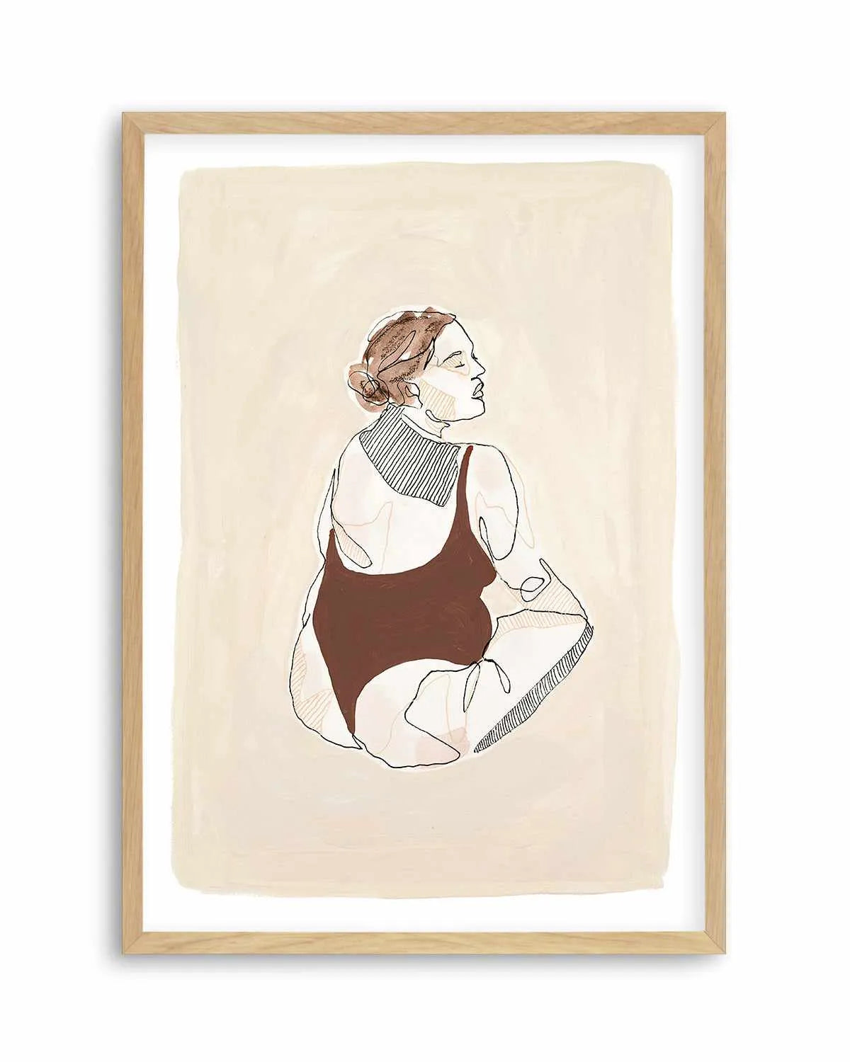 Beige Wahine V by Maku Fenaroli | Art Print from Olive et Oriel where you can shop wallpaper and artworks online