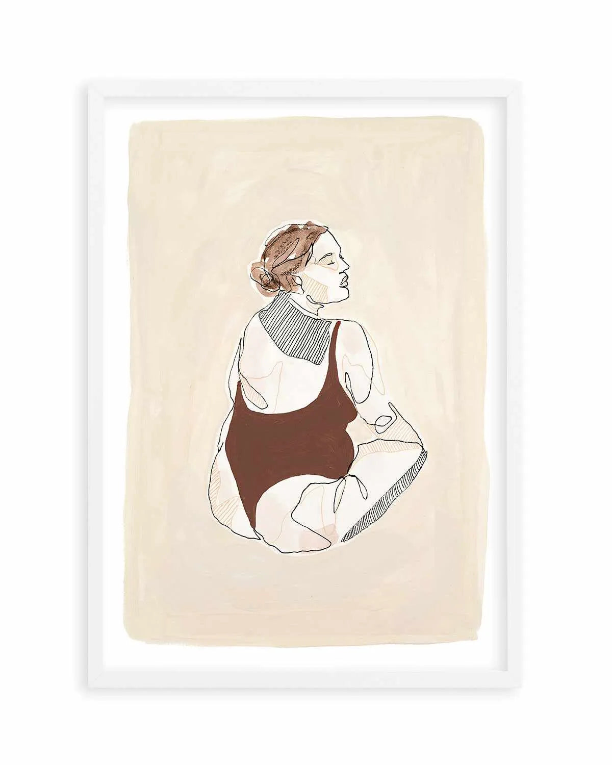 Beige Wahine V by Maku Fenaroli | Art Print from Olive et Oriel where you can shop wallpaper and artworks online