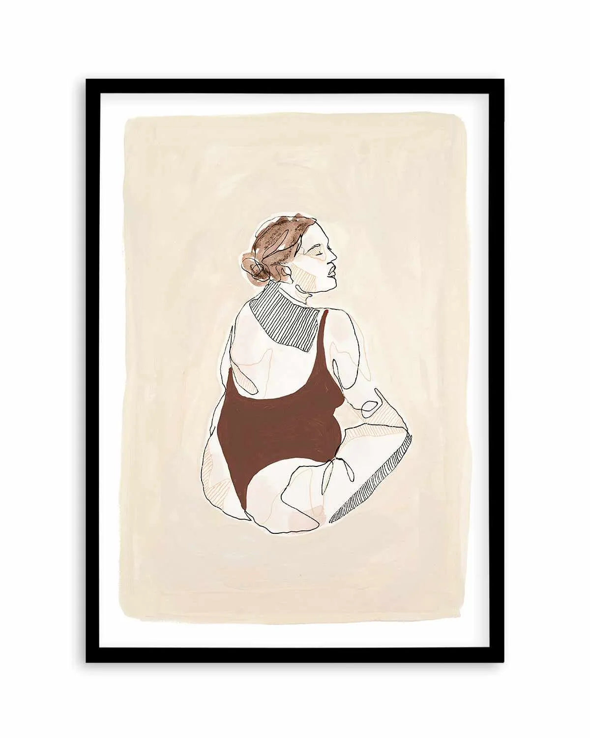 Beige Wahine V by Maku Fenaroli | Art Print from Olive et Oriel where you can shop wallpaper and artworks online