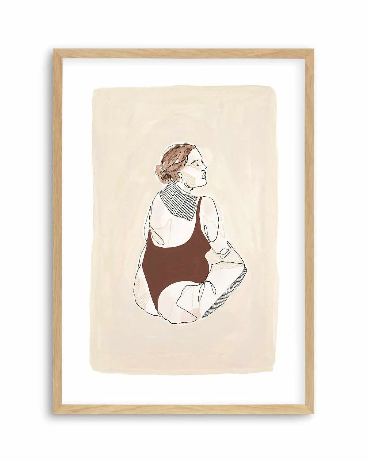 Beige Wahine V by Maku Fenaroli | Art Print from Olive et Oriel where you can shop wallpaper and artworks online