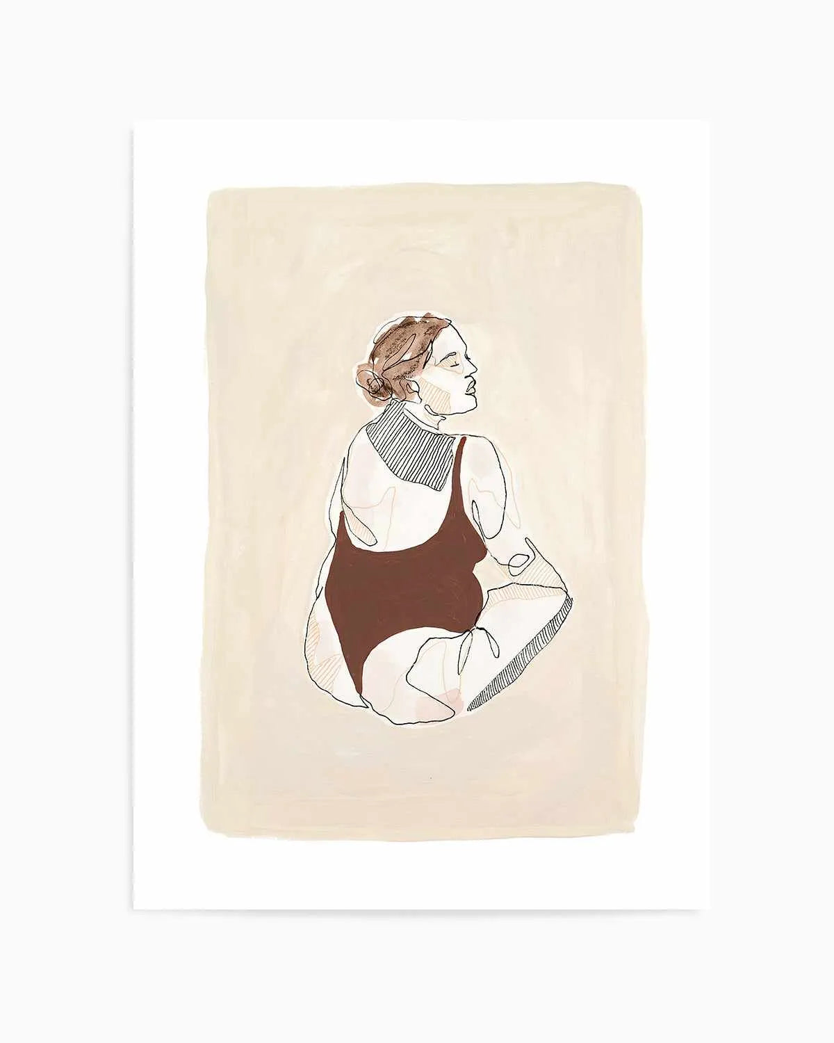 Beige Wahine V by Maku Fenaroli | Art Print from Olive et Oriel where you can shop wallpaper and artworks online