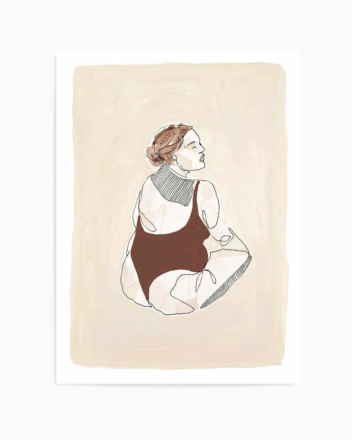 Beige Wahine V by Maku Fenaroli | Art Print from Olive et Oriel where you can shop wallpaper and artworks online