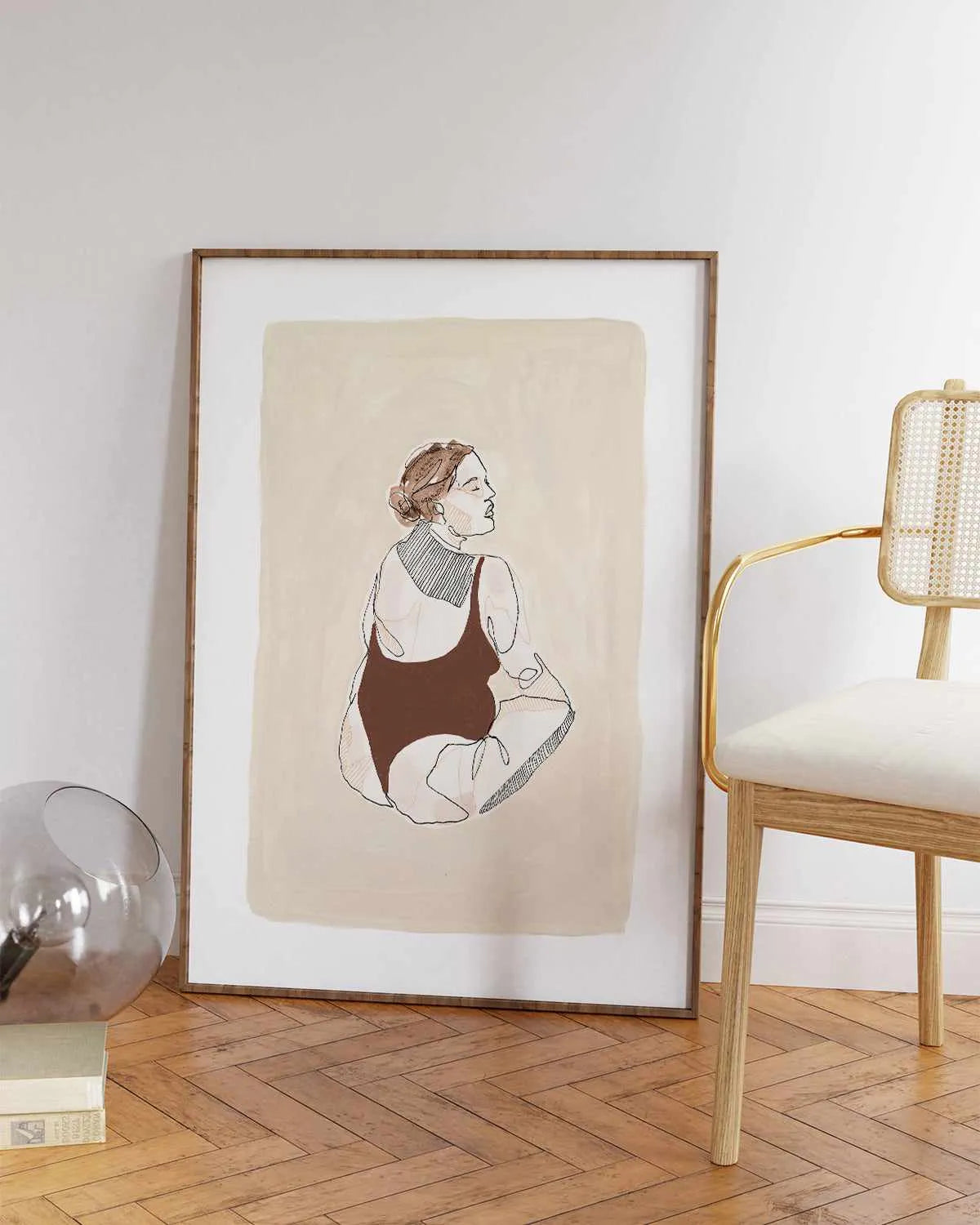 Beige Wahine V by Maku Fenaroli | Art Print from Olive et Oriel where you can shop wallpaper and artworks online