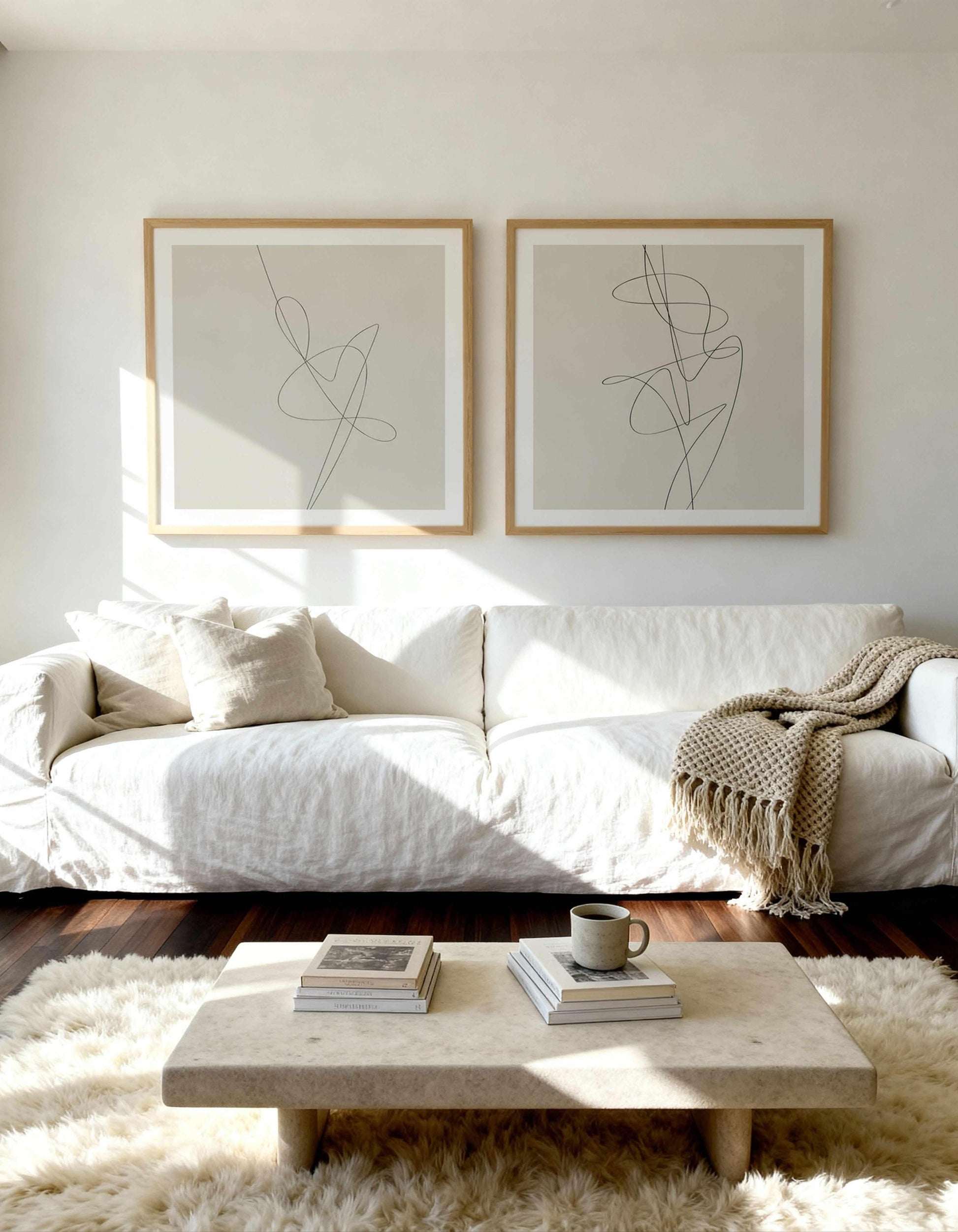 Beige Abstract I & II Art Print Set of 2 | Matching Wall Art from Olive et Oriel where you can shop wallpaper and artworks online