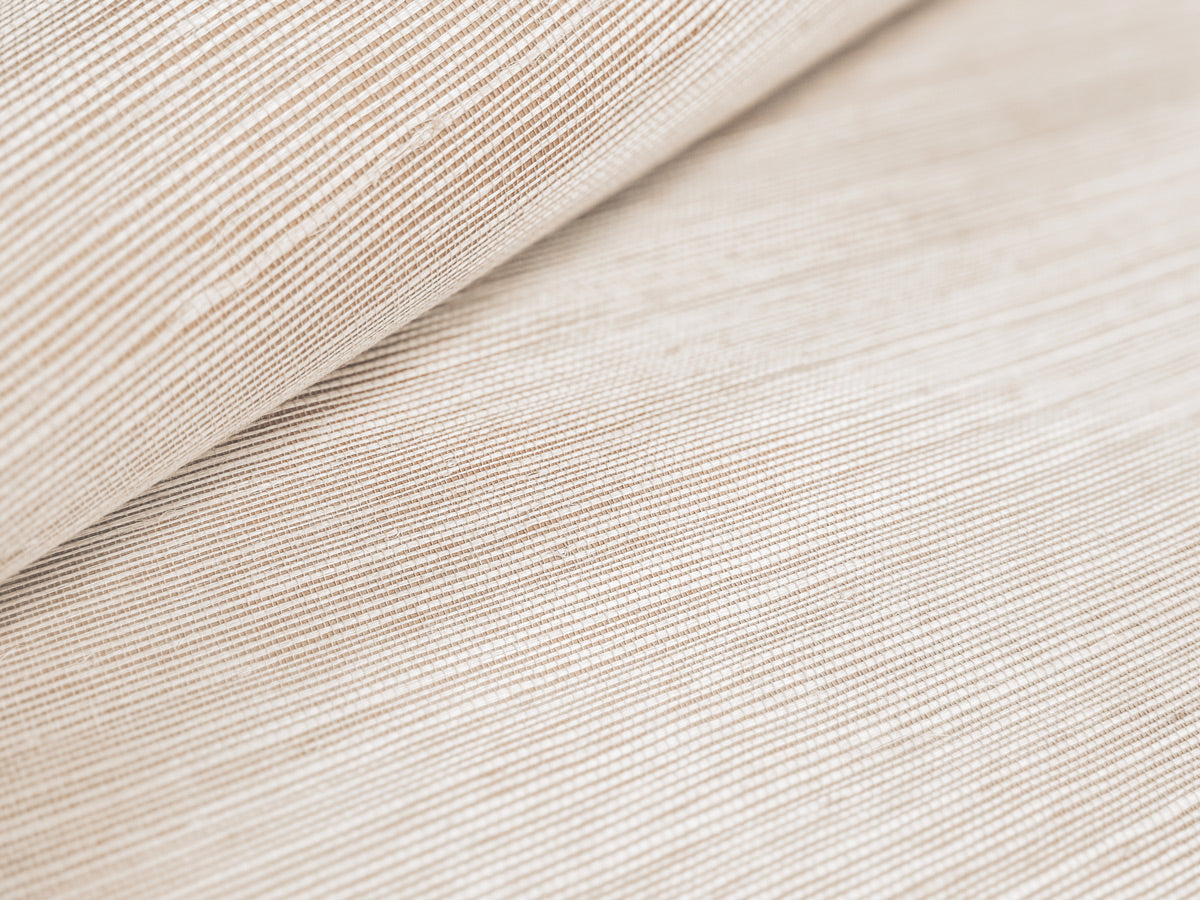 Luxe Beige Authentic Grasscloth Wallpaper