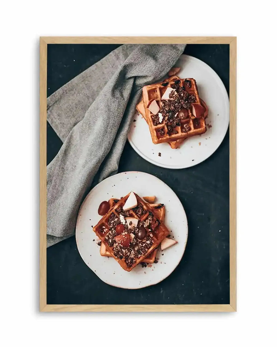 Belgian Waffles Art Print from Olive et Oriel where you can shop wallpaper and artworks online