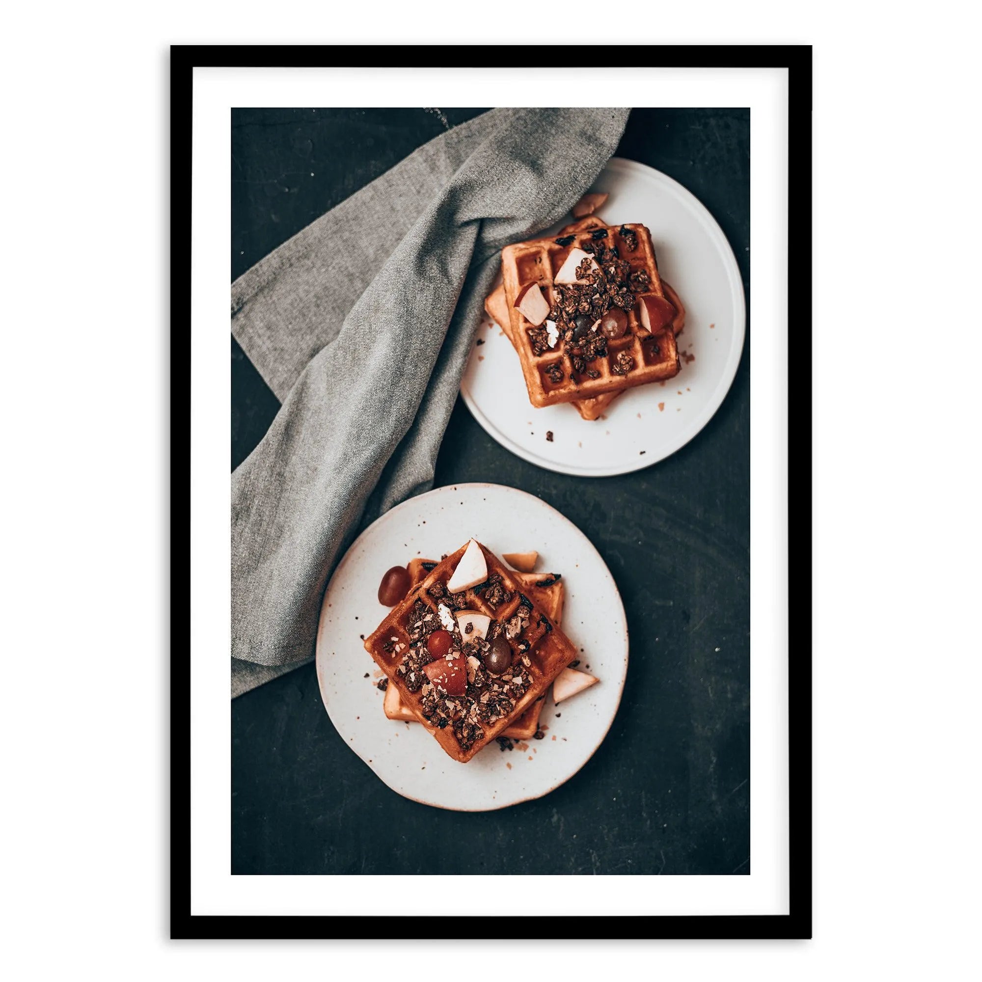 Belgian Waffles Art Print-PRINT-Olive et Oriel-Olive et Oriel-A5 | 5.8" x 8.3" | 14.8 x 21cm-Black-With White Border-Buy-Australian-Art-Prints-Online-with-Olive-et-Oriel-Your-Artwork-Specialists-Austrailia-Decorate-With-Coastal-Photo-Wall-Art-Prints-From-Our-Beach-House-Artwork-Collection-Fine-Poster-and-Framed-Artwork