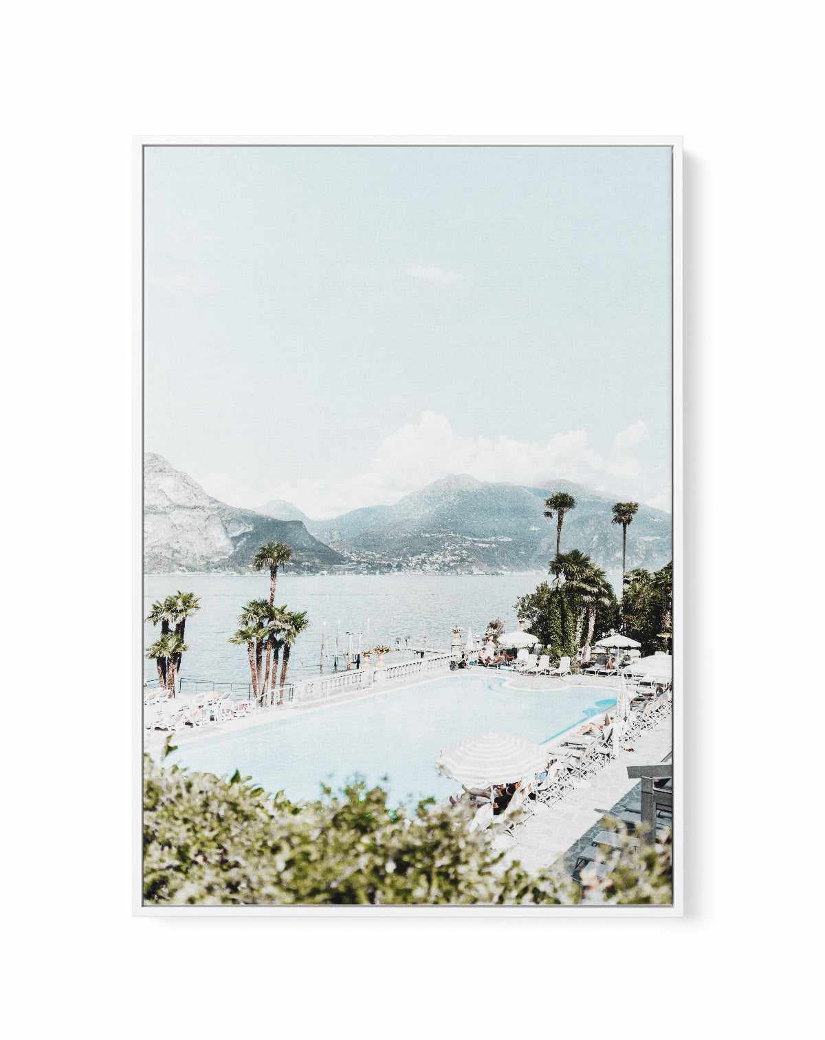 Bellagio Bathing Lake Como, Italy | Framed Canvas Art Print