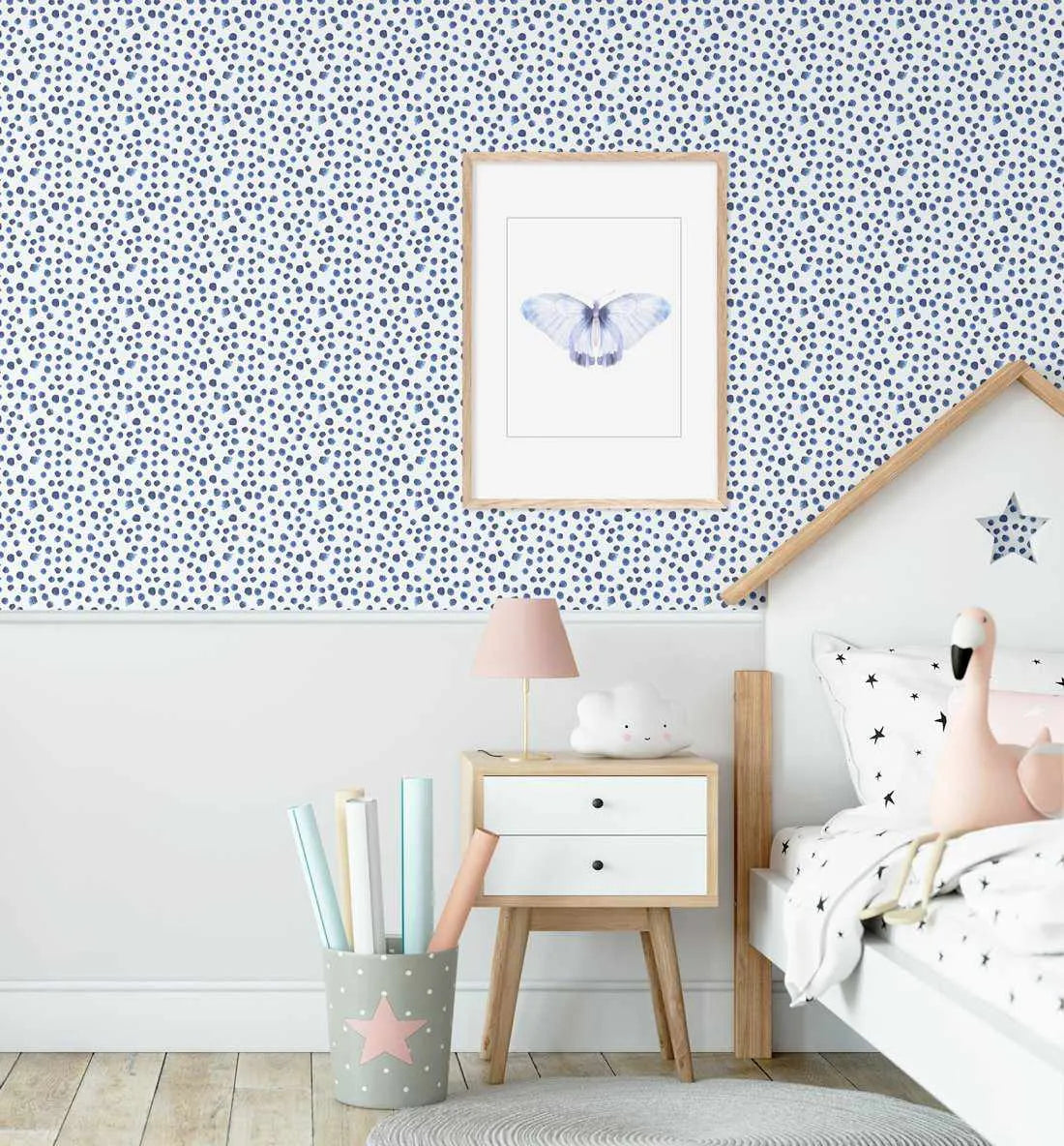 Bellas Little Dots Wallpaper-Wallpaper-Buy Kids Removable Wallpaper Online Our Custom Made Children√¢‚Ç¨‚Ñ¢s Wallpapers Are A Fun Way To Decorate And Enhance Boys Bedroom Decor And Girls Bedrooms They Are An Amazing Addition To Your Kids Bedroom Walls Our Collection of Kids Wallpaper Is Sure To Transform Your Kids Rooms Interior Style From Pink Wallpaper To Dinosaur Wallpaper Even Marble Wallpapers For Teen Boys Shop Peel And Stick Wallpaper Online Today With Olive et Oriel