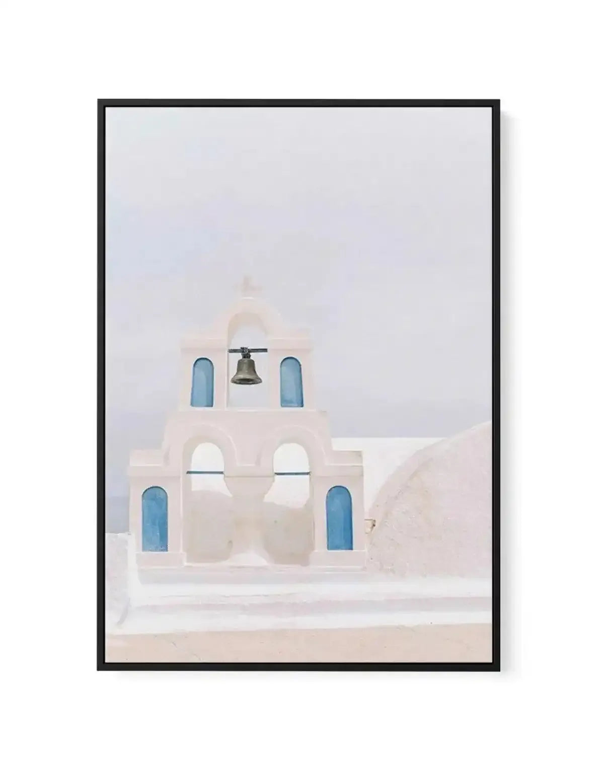 Bells Of Santorini | Framed Canvas-Shop Greece Wall Art Prints Online with Olive et Oriel - Our collection of Greek Islands art prints offer unique wall art including blue domes of Santorini in Oia, mediterranean sea prints and incredible posters from Milos and other Greece landscape photography - this collection will add mediterranean blue to your home, perfect for updating the walls in coastal, beach house style. There is Greece art on canvas and extra large wall art with fast, free shipping a
