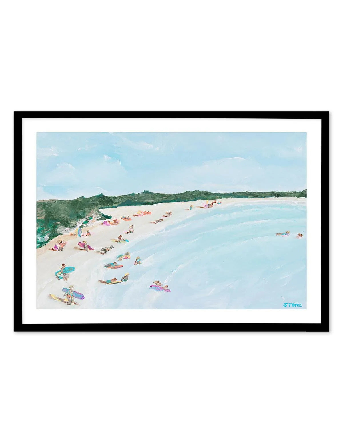 Belongil Beach by Belinda Stone Art Print from Olive et Oriel where you can shop wallpaper and artworks online