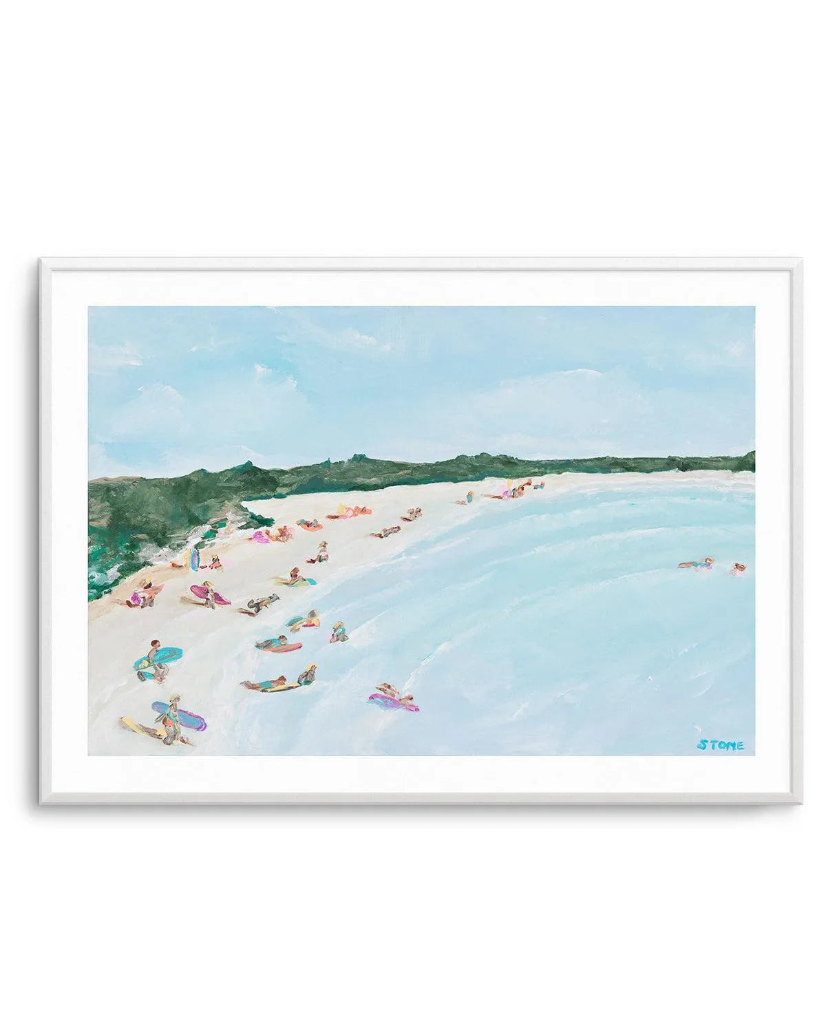Belongil Beach by Belinda Stone Art Print from Olive et Oriel where you can shop wallpaper and artworks online