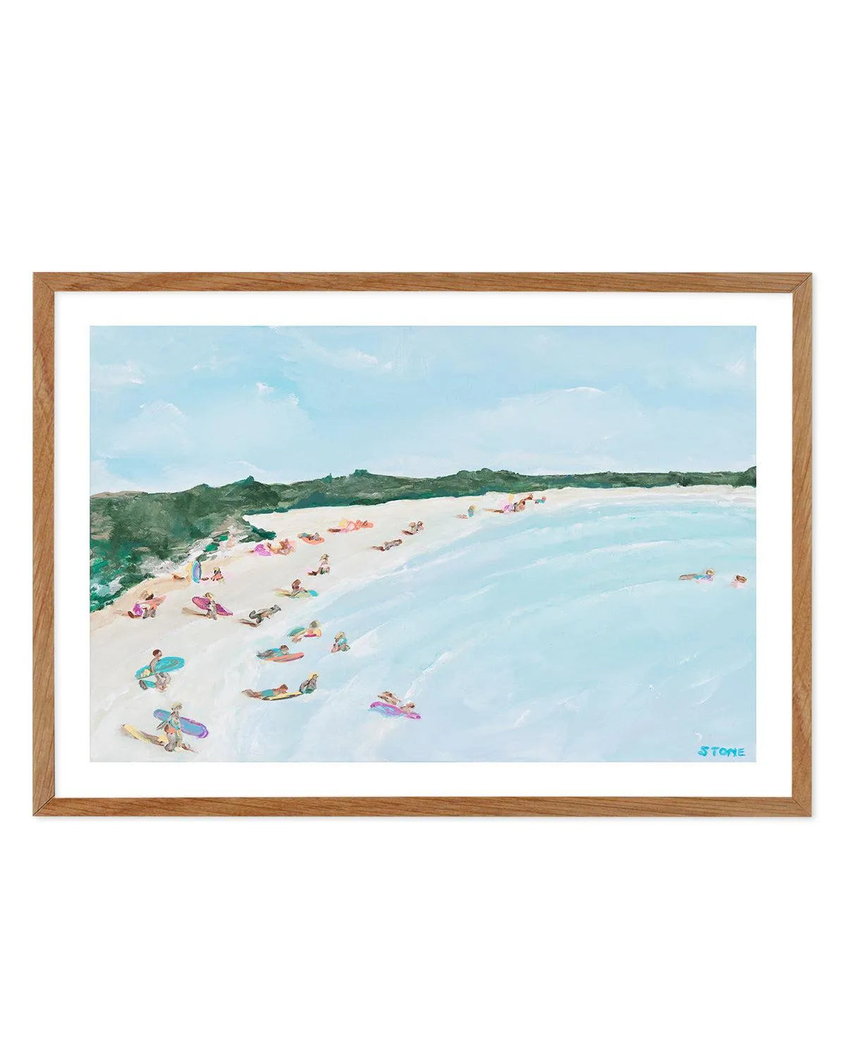Belongil Beach by Belinda Stone Art Print from Olive et Oriel where you can shop wallpaper and artworks online