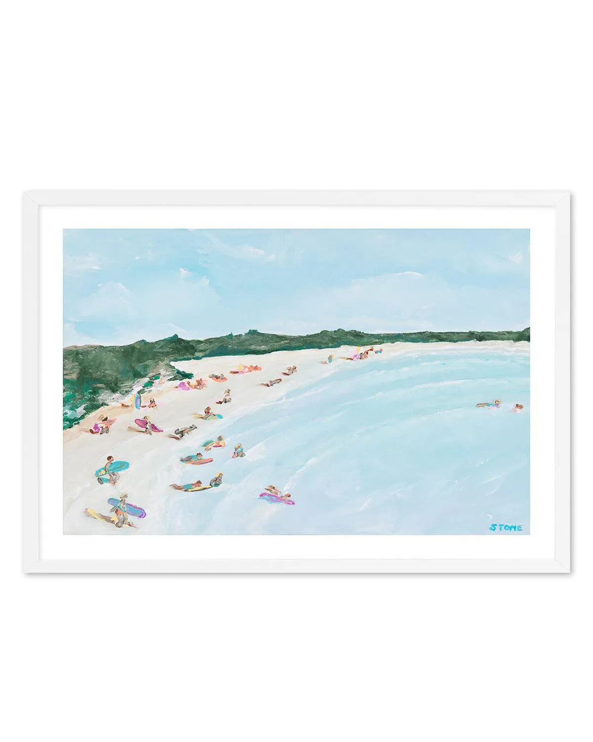 Belongil Beach by Belinda Stone Art Print from Olive et Oriel where you can shop wallpaper and artworks online