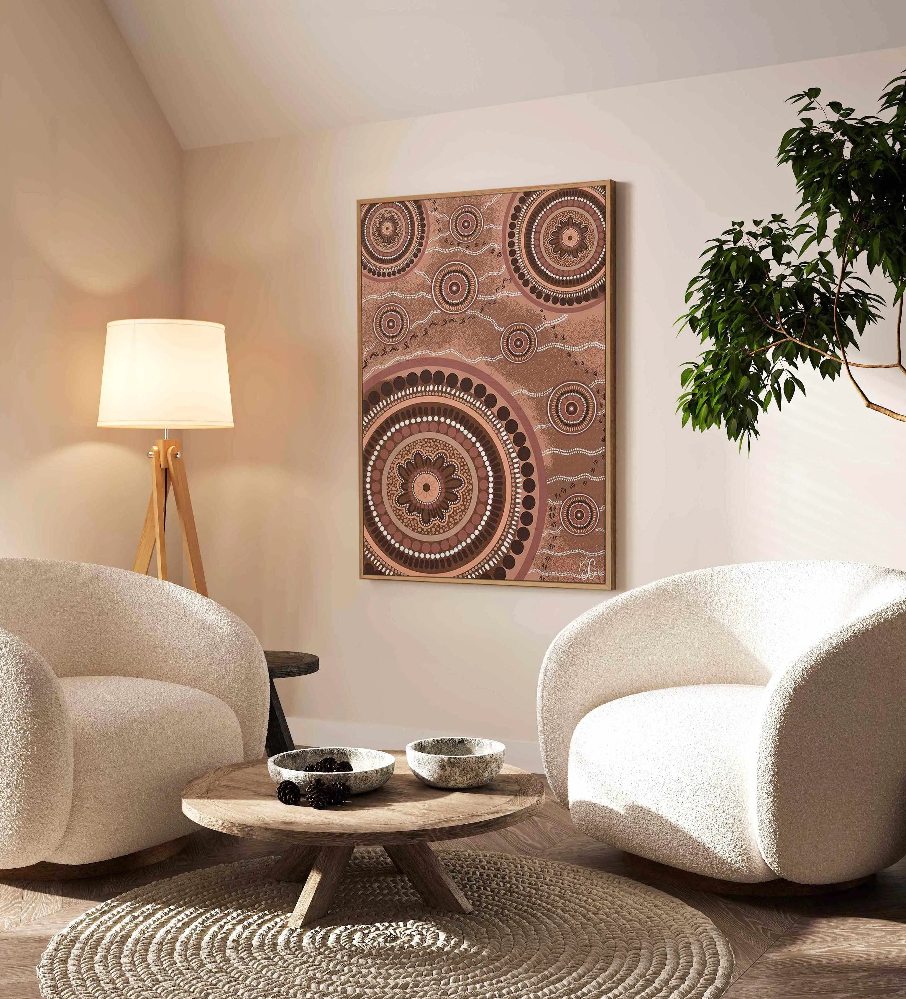 Beneath Our Feet by Kiz Costelloe | Framed Canvas Art Print from Olive et Oriel where you can shop wallpaper and artworks online