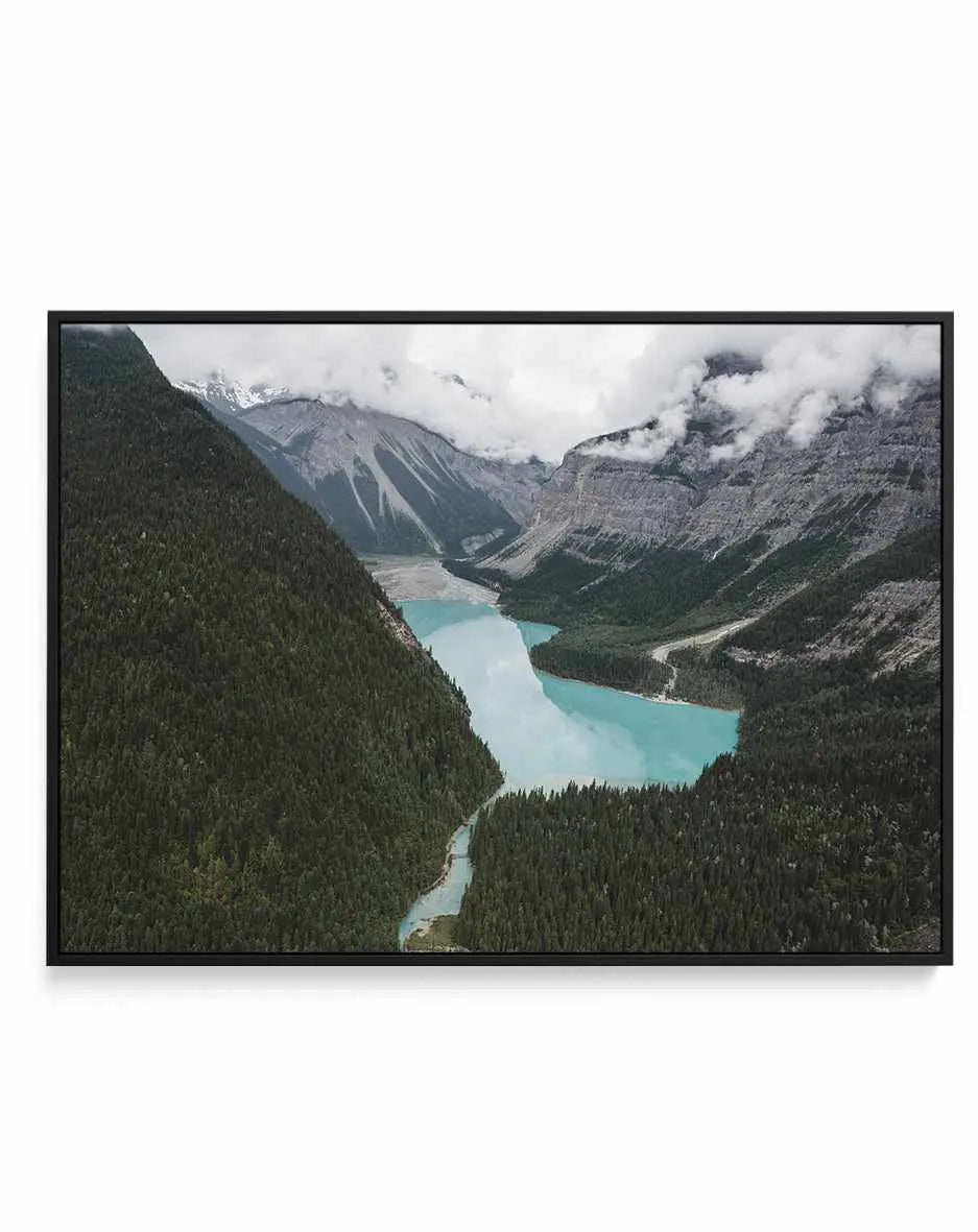Berg Lake by Kalen X | Framed Canvas Art Print from Olive et Oriel where you can shop wallpaper and artworks online
