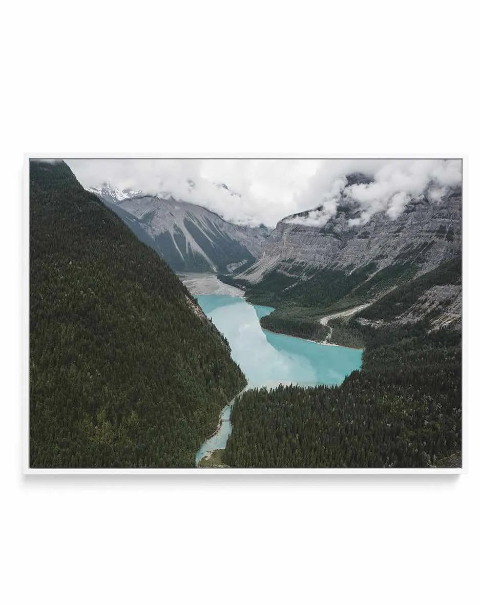 Berg Lake by Kalen X | Framed Canvas Art Print from Olive et Oriel where you can shop wallpaper and artworks online