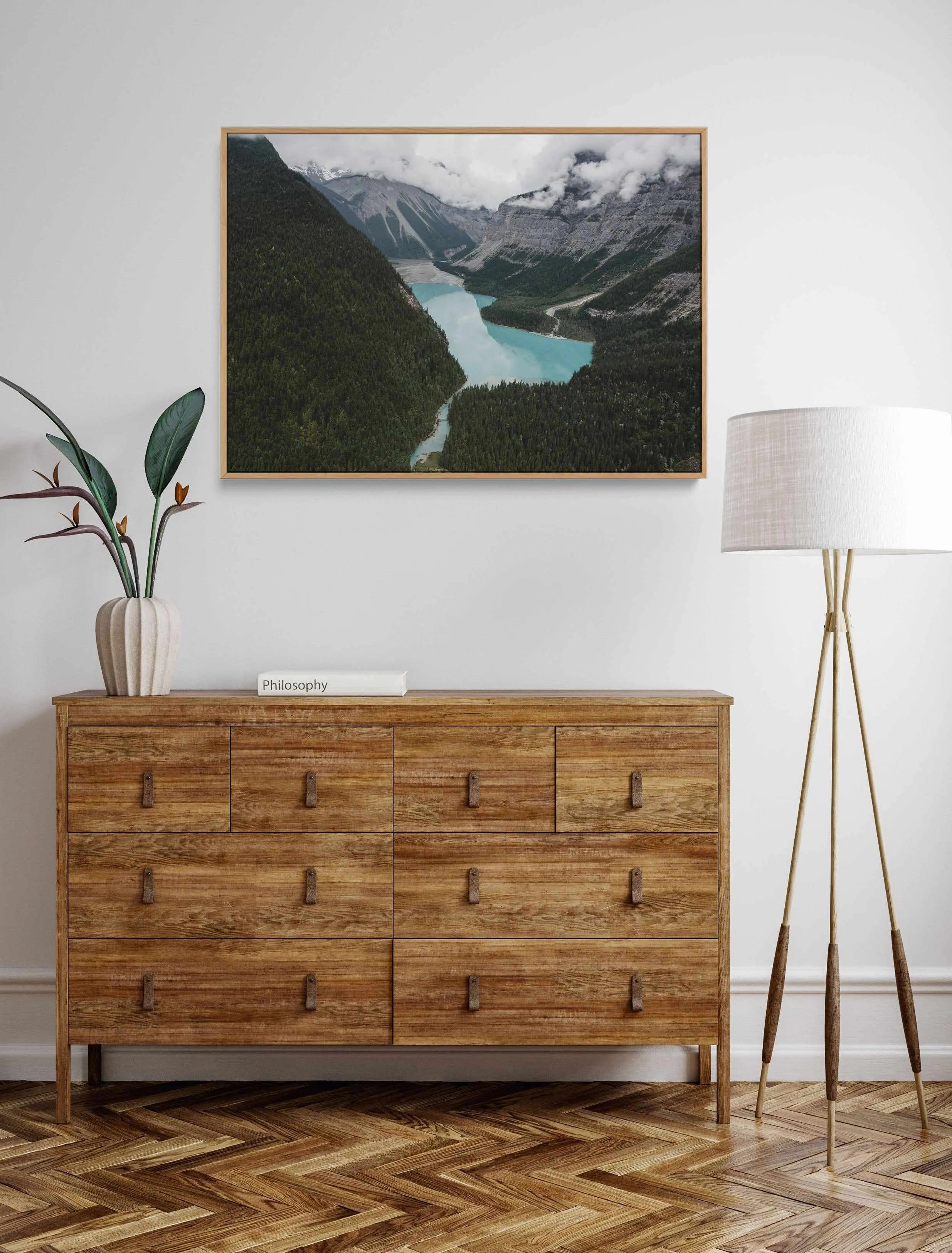Berg Lake by Kalen X | Framed Canvas Art Print from Olive et Oriel where you can shop wallpaper and artworks online