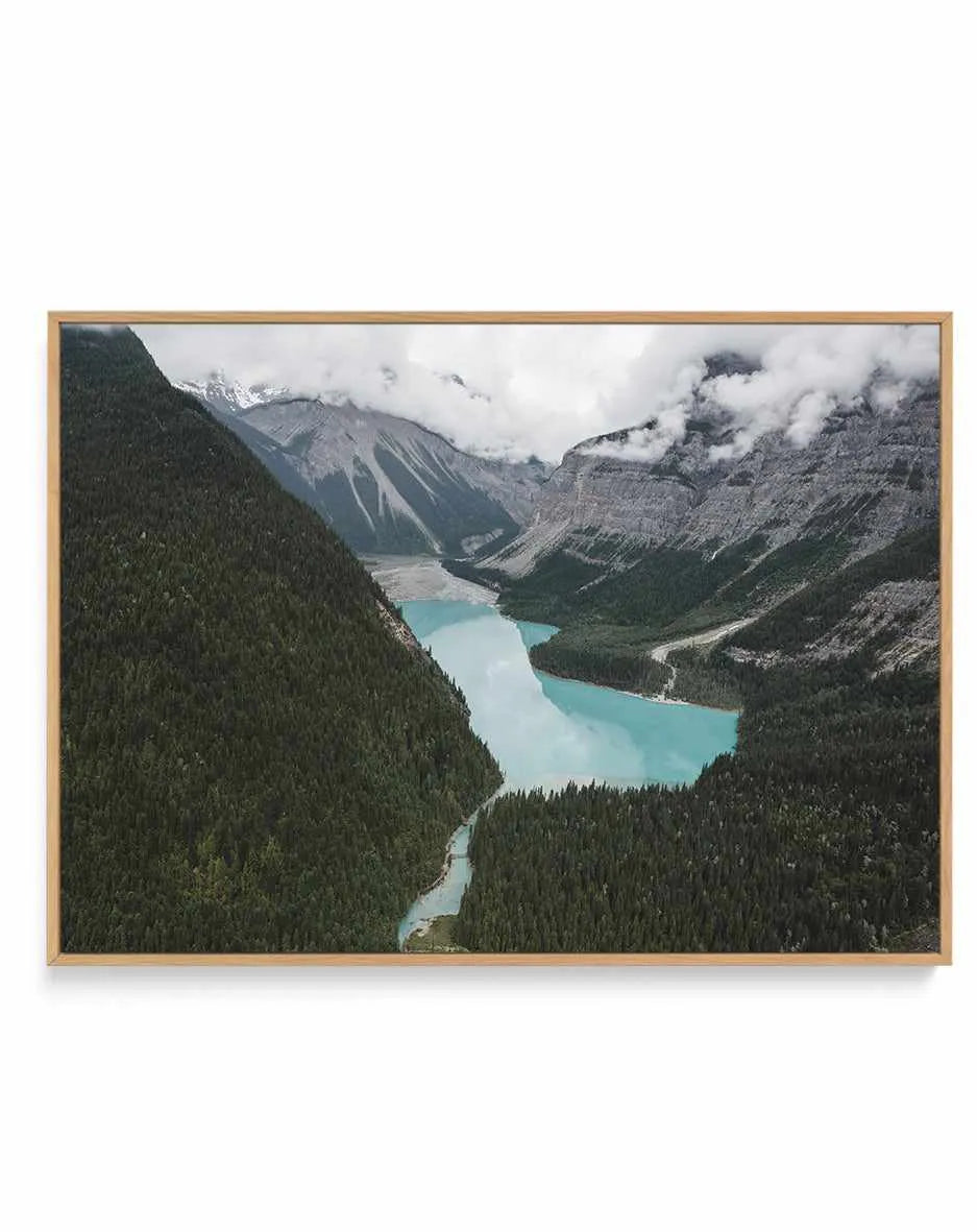 Berg Lake by Kalen X | Framed Canvas Art Print from Olive et Oriel where you can shop wallpaper and artworks online