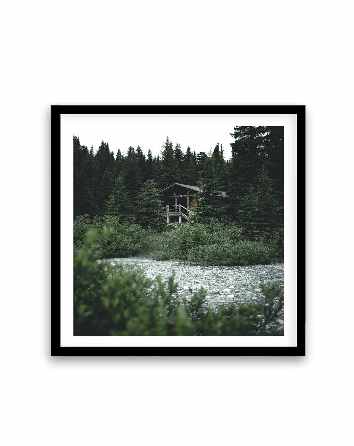 Berg Lake Cabin by Kalen X | Art Print from Olive et Oriel where you can shop wallpaper and artworks online